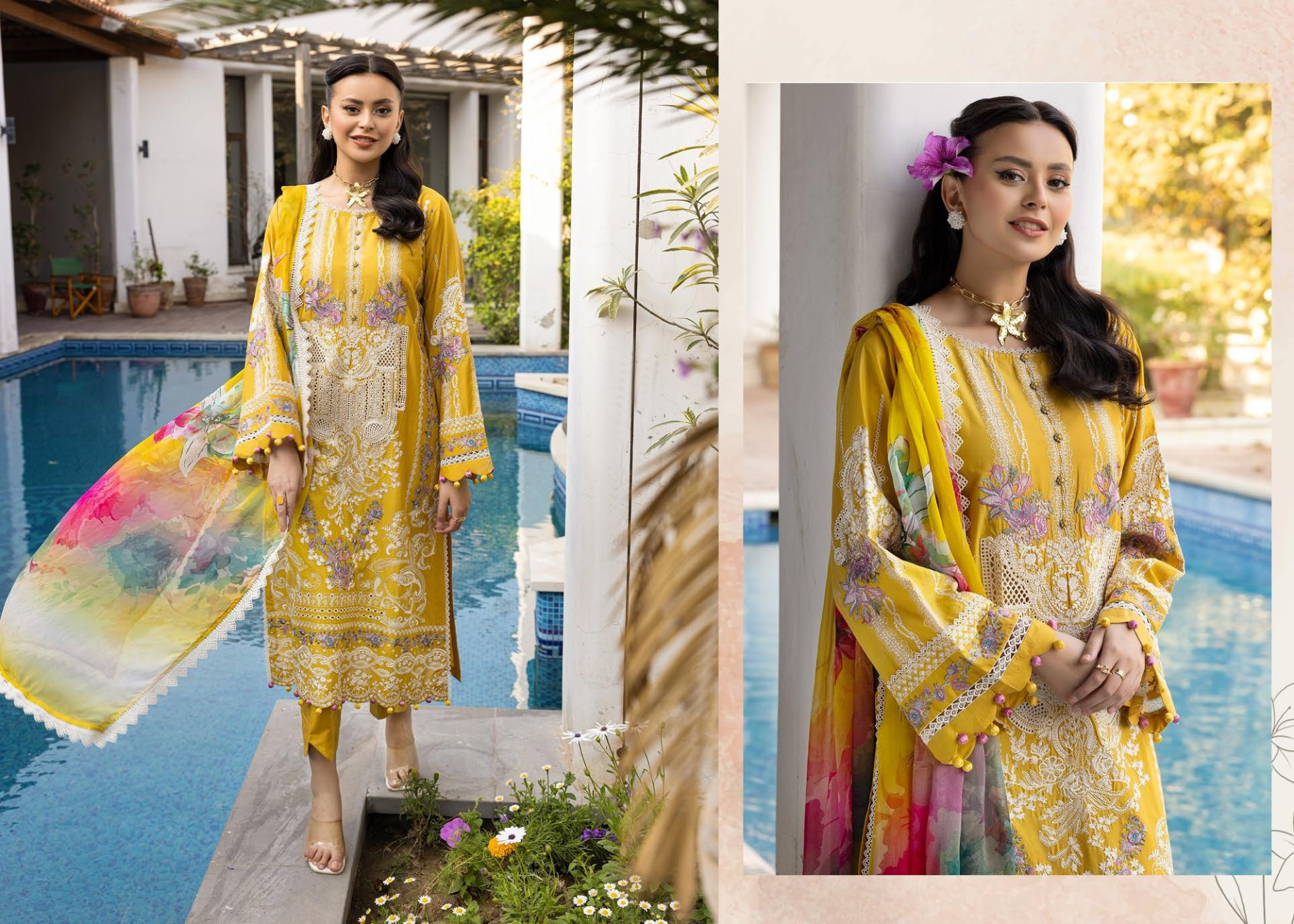 ELEGANCE BY KHOOBSURAT SIGNATURE LAWN COLLECTION(KE-703)