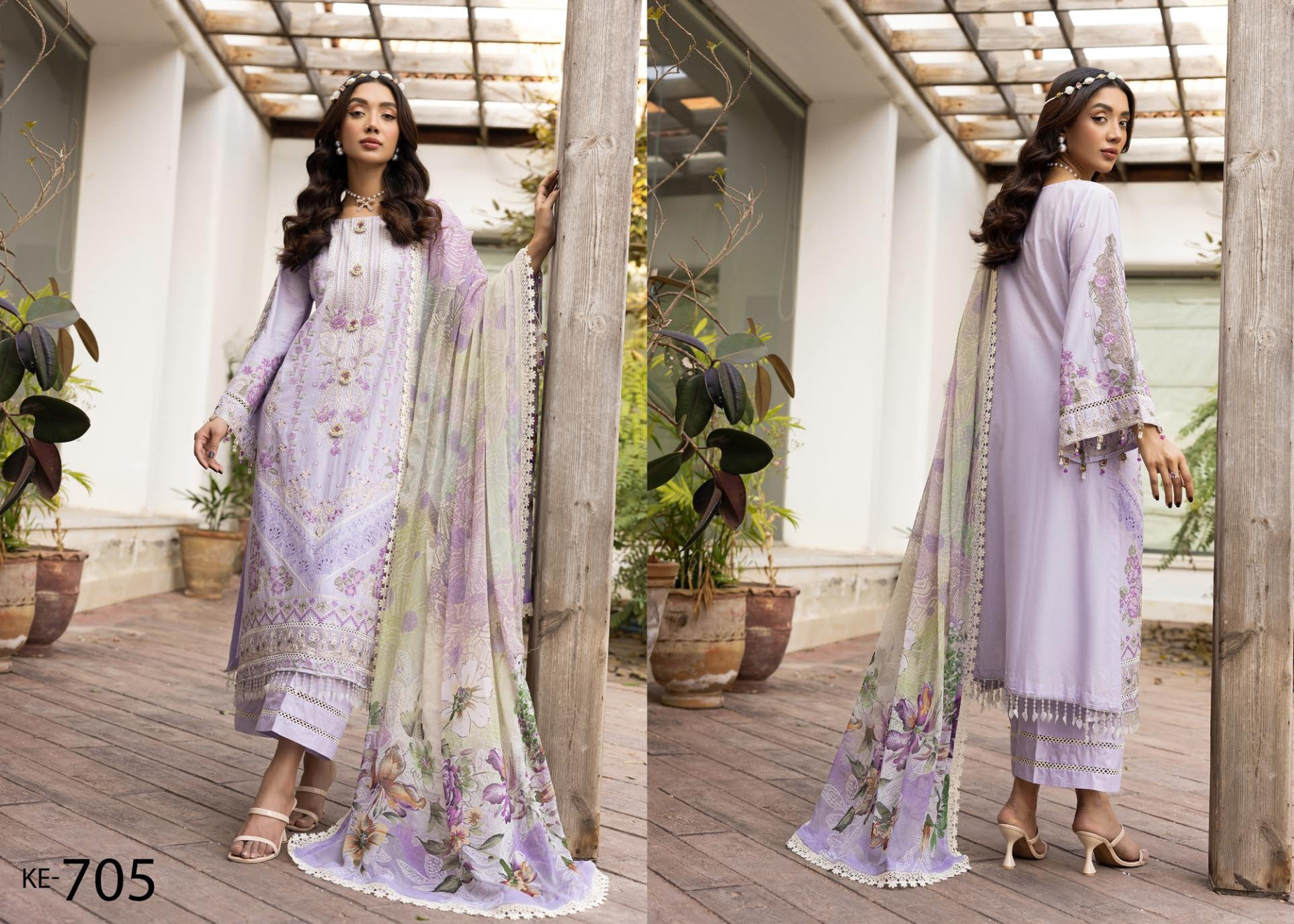 ELEGANCE BY KHOOBSURAT SIGNATURE LAWN COLLECTION(KE-705)