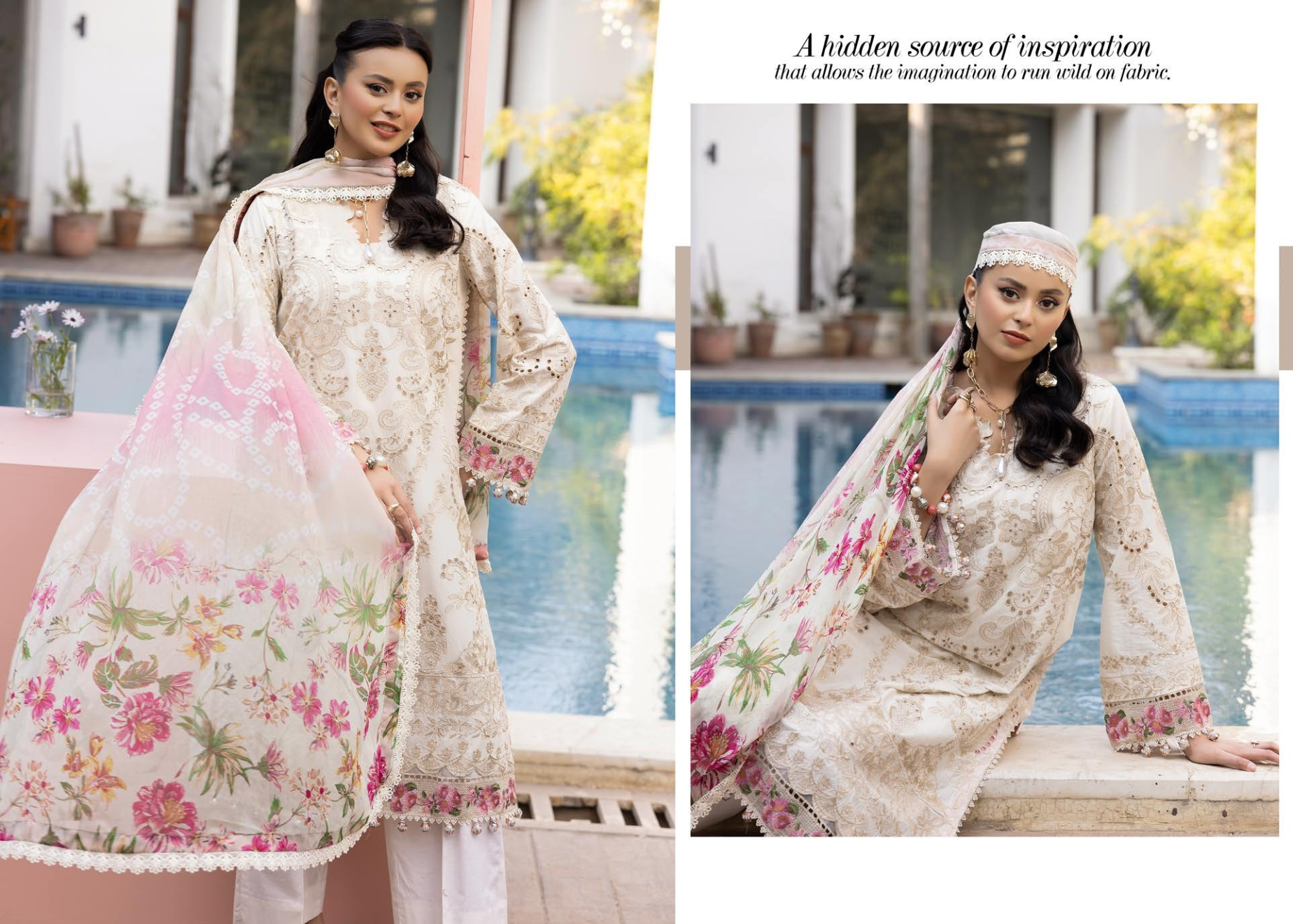 ELEGANCE BY KHOOBSURAT SIGNATURE LAWN COLLECTION(KE-709)
