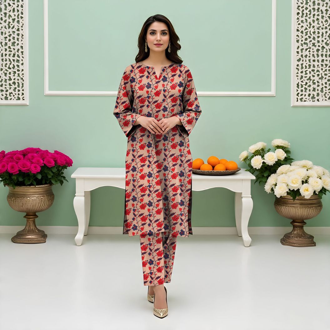 Rangmehr by Virsaah Kotrai β 2PC Allover Beige Floral