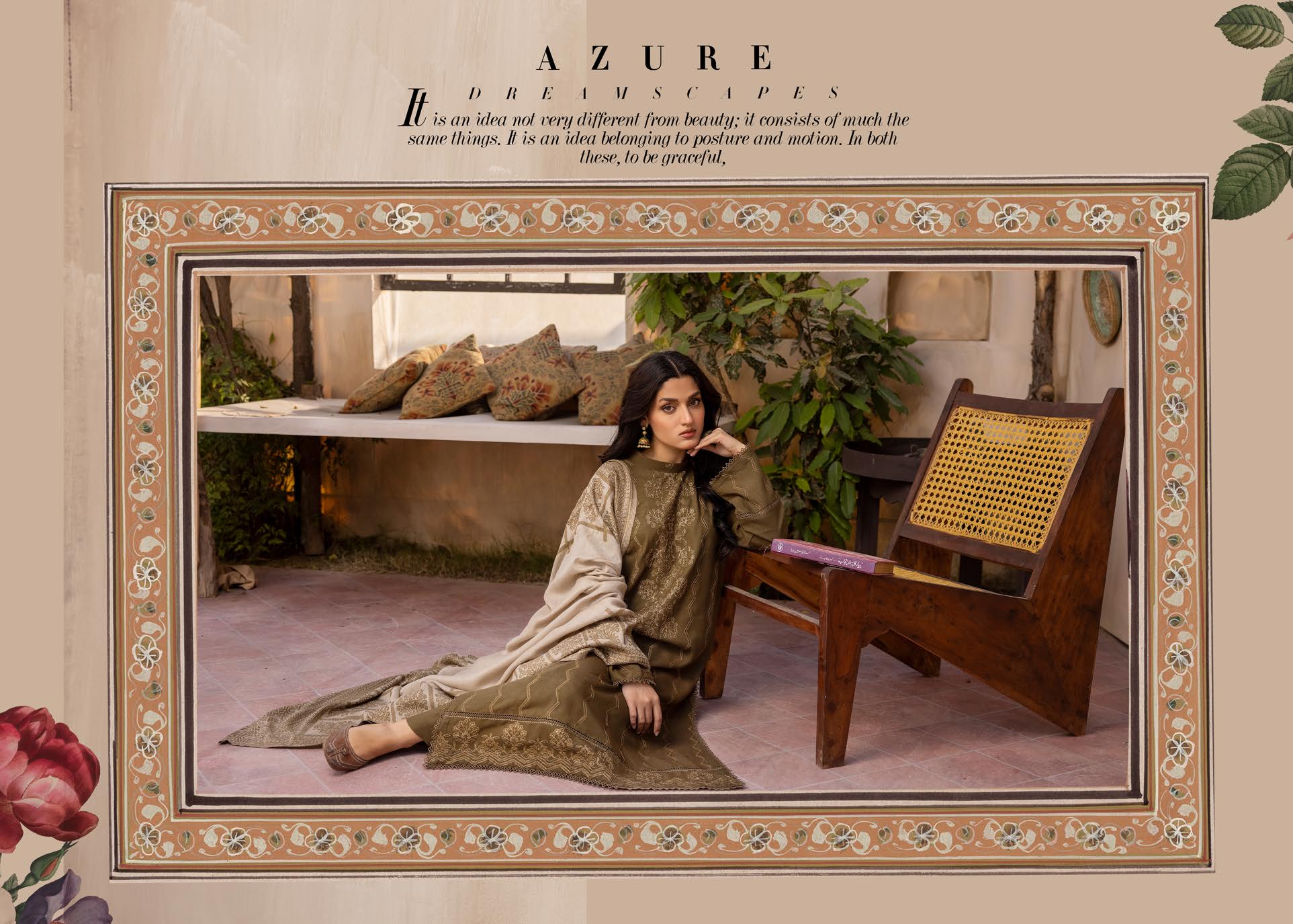 Zeenat by khoobsurat Embroidered Peach Leather Collection with Sawati Shawl (Z-05)