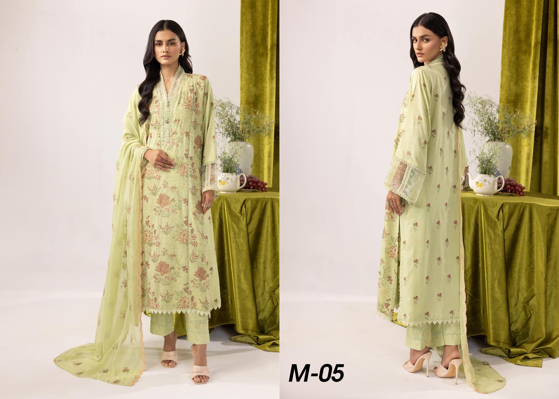 Meharma Embroidered Karandi Collection 3 Piece Suit (M-5)