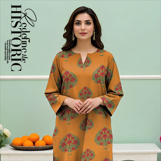 Rangmehr by Virsaah Kotrai – 2PC Allover Mustard Motif