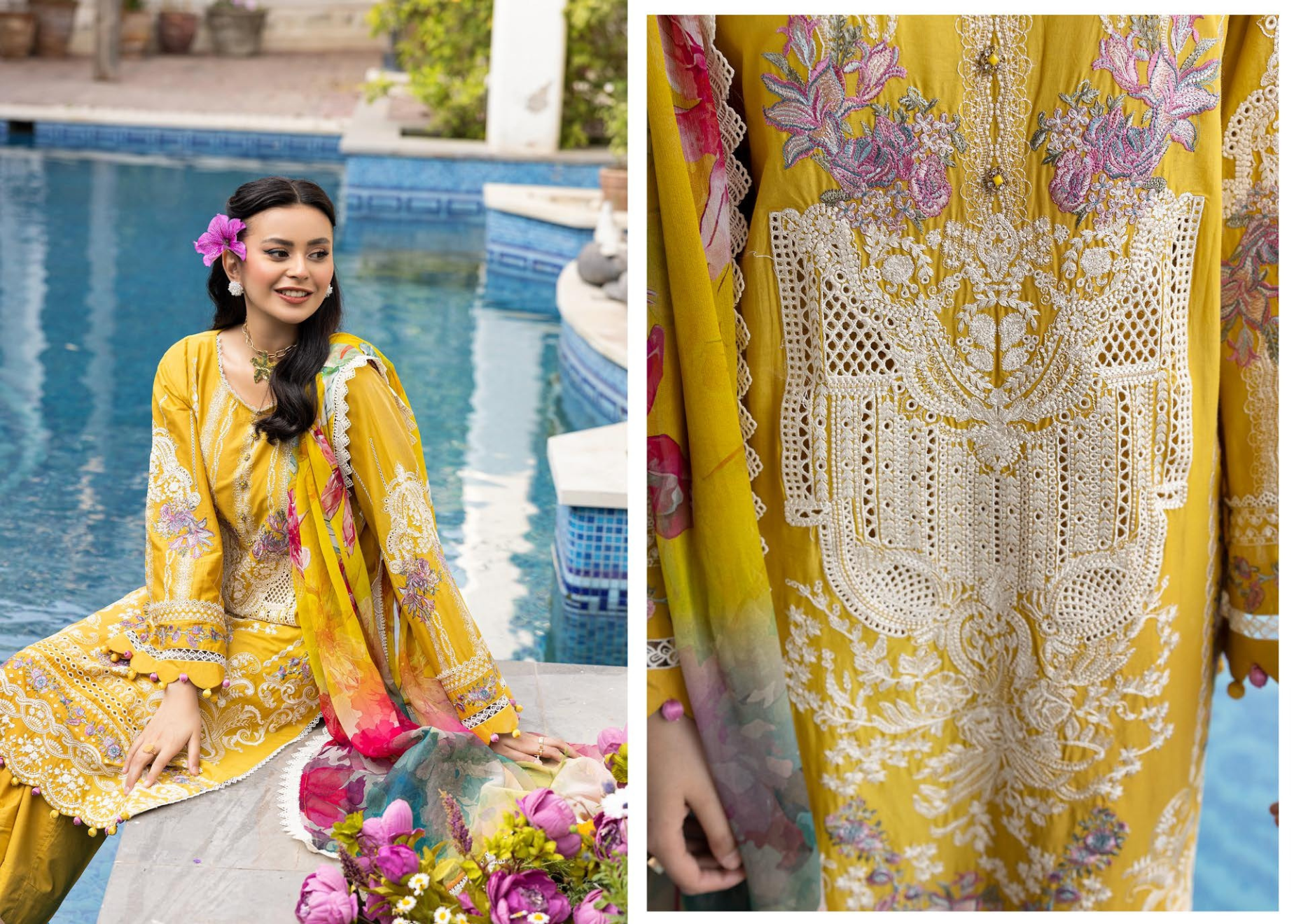 ELEGANCE BY KHOOBSURAT SIGNATURE LAWN COLLECTION(KE-703)