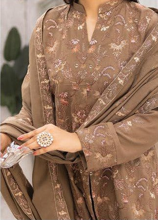 Rawayat Embroidered Peach Leather 3 Piece Suite (RP-01)