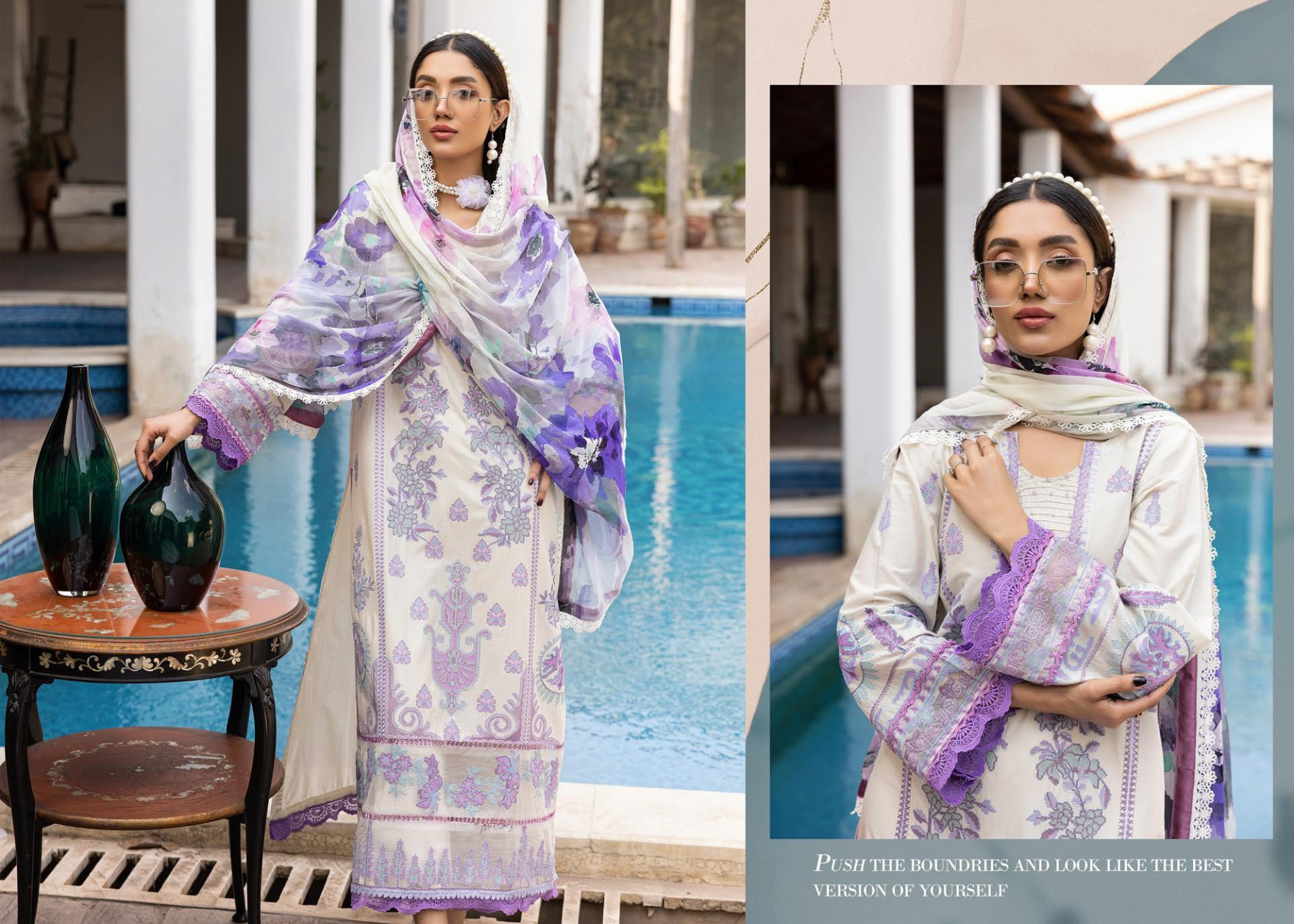 ELEGANCE BY KHOOBSURAT SIGNATURE LAWN COLLECTION(KE-708)