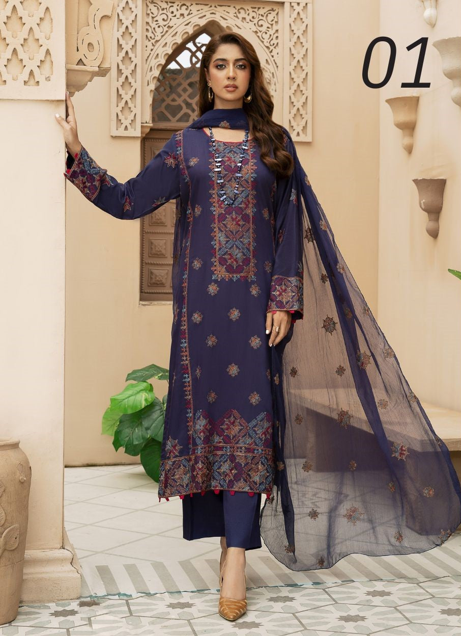 Chandni By Khoobsurat Premium Viscose (DESIGN-01)