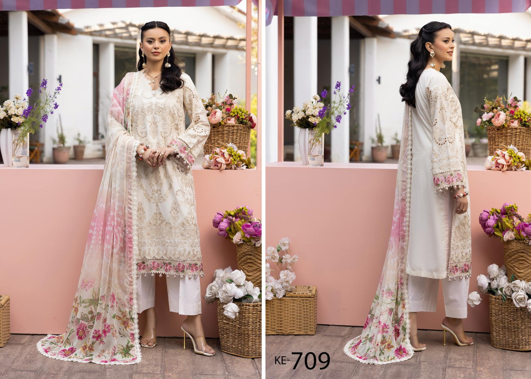 ELEGANCE BY KHOOBSURAT SIGNATURE LAWN COLLECTION(KE-709)