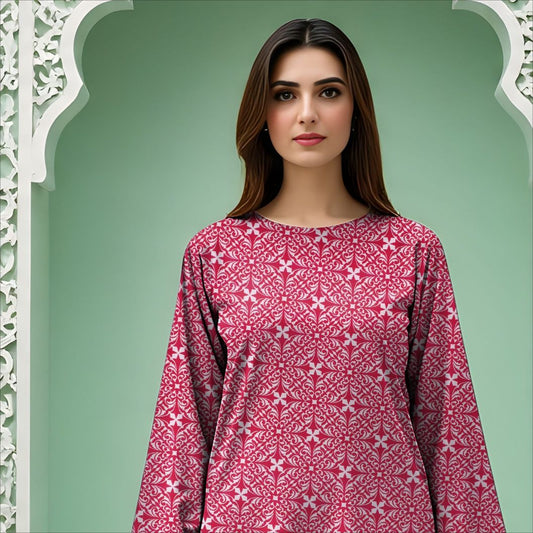 Rangmehr by Virsaah Kotrai – 2PC Allover Pink