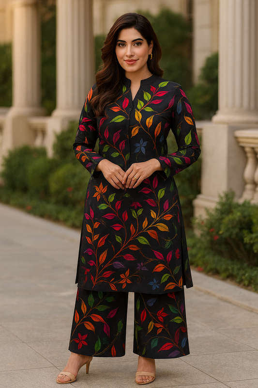 Bin Saeed Cotrai 2-Piece Printed Suit – Midnight Garden