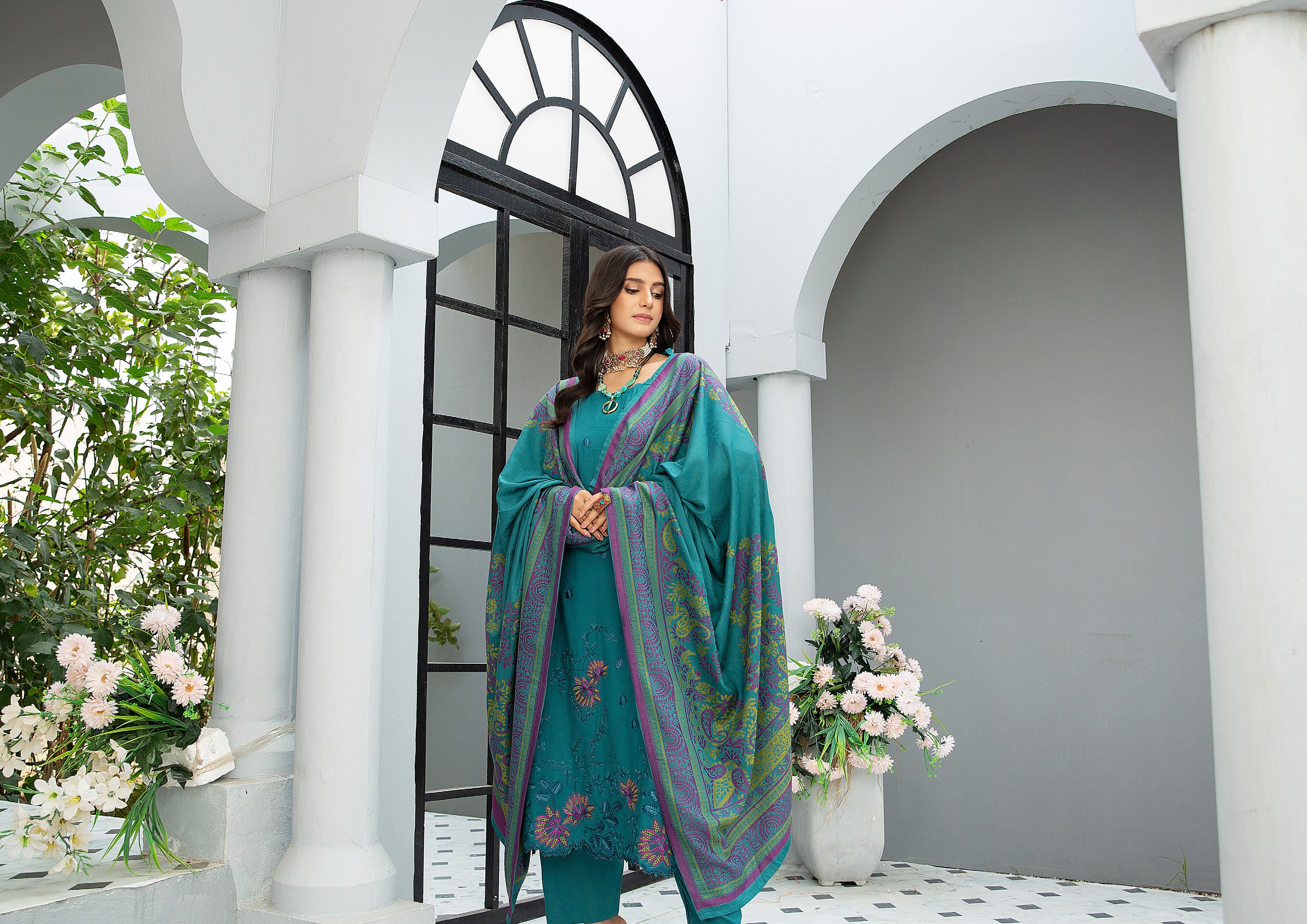 DASTOOR BY KHOOBSURAT LUXURY SWISS WOOL WINTER COLLECTION(D-02)