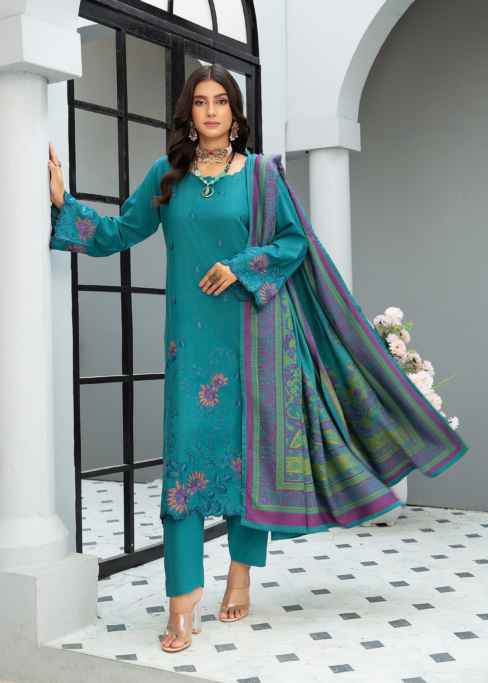 DASTOOR BY KHOOBSURAT LUXURY SWISS WOOL WINTER COLLECTION(D-02)