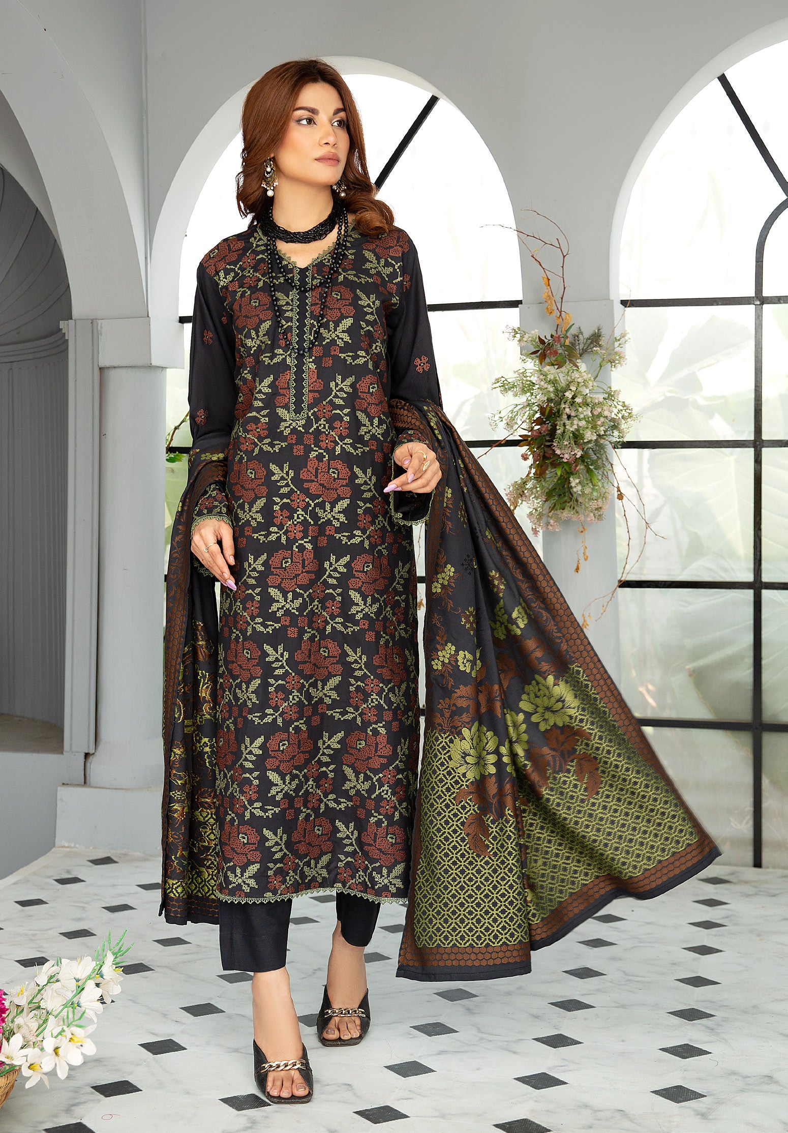 DASTOOR BY KHOOBSURAT LUXURY SWISS WOOL WINTER COLLECTION(D-07)