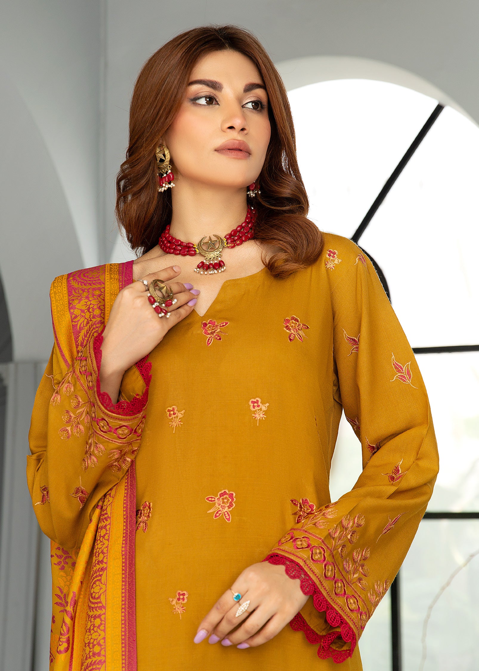 DASTOOR BY KHOOBSURAT LUXURY SWISS WOOL WINTER COLLECTION(D-08)