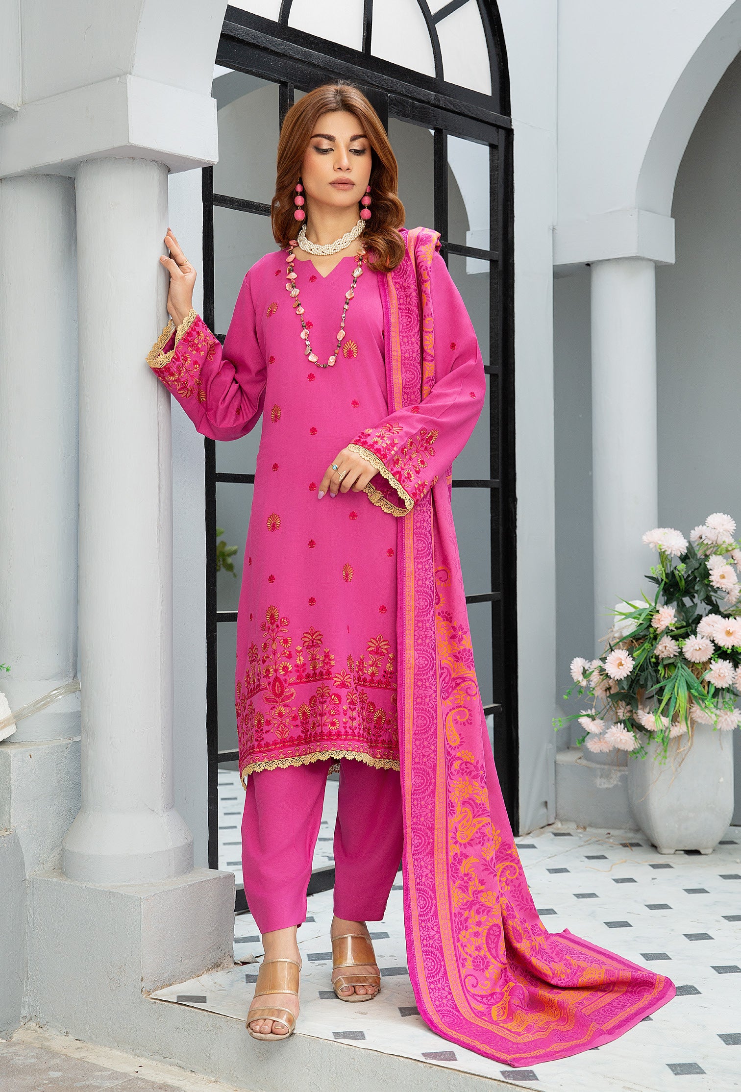 DASTOOR BY KHOOBSURAT LUXURY SWISS WOOL WINTER COLLECTION(D-09)