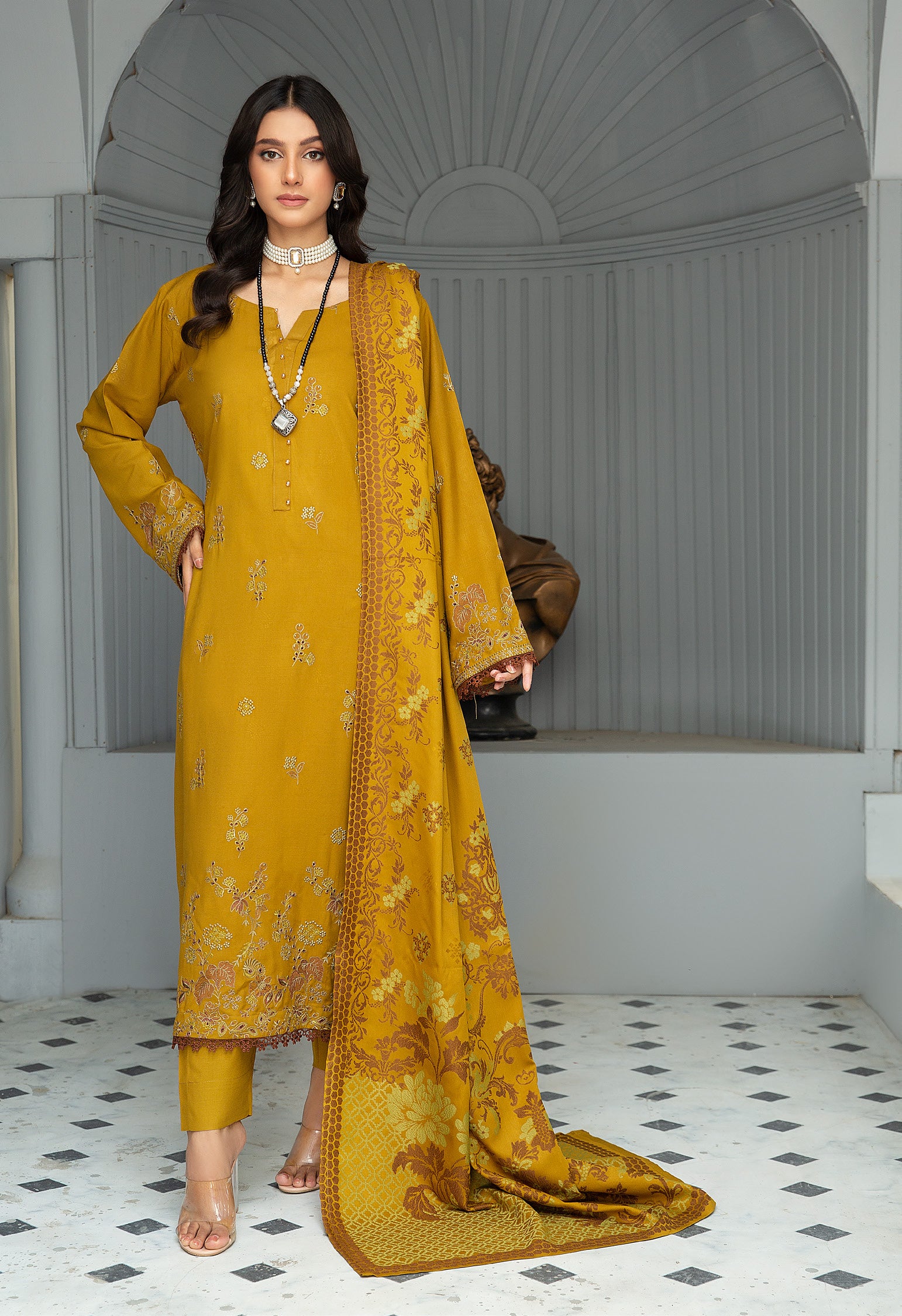 DASTOOR BY KHOOBSURAT LUXURY SWISS WOOL WINTER COLLECTION(D-10)