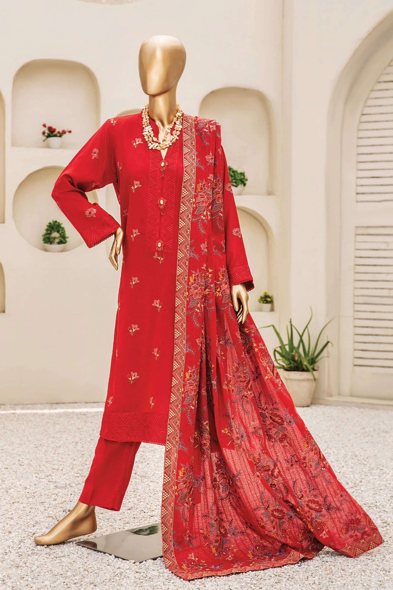 Dukhter Signature Karandi 3 Piece Suit Vol-1 (D-02)