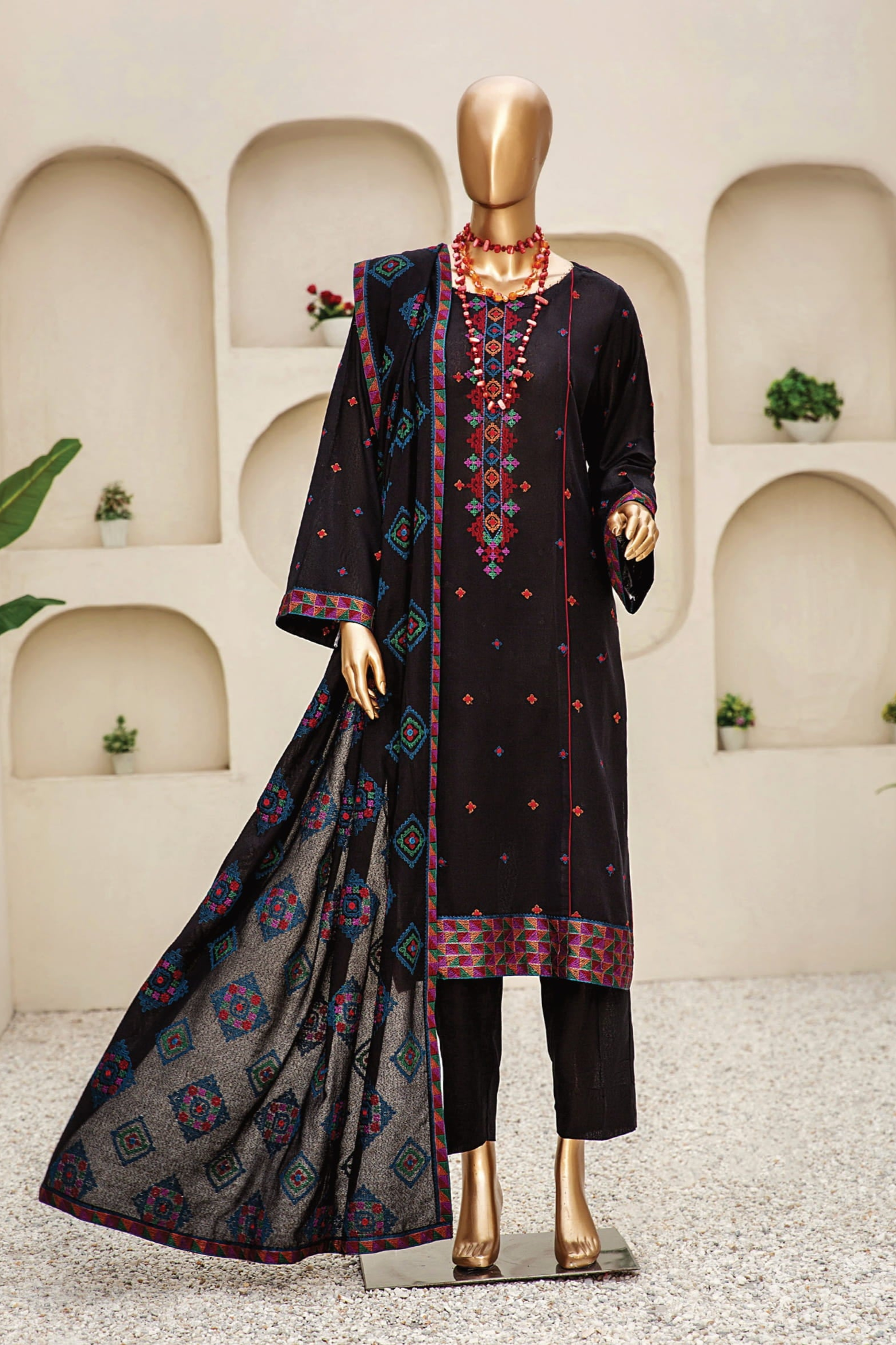 Dukhter Signature Karandi 3 Piece Suit Vol-1 (D-03)