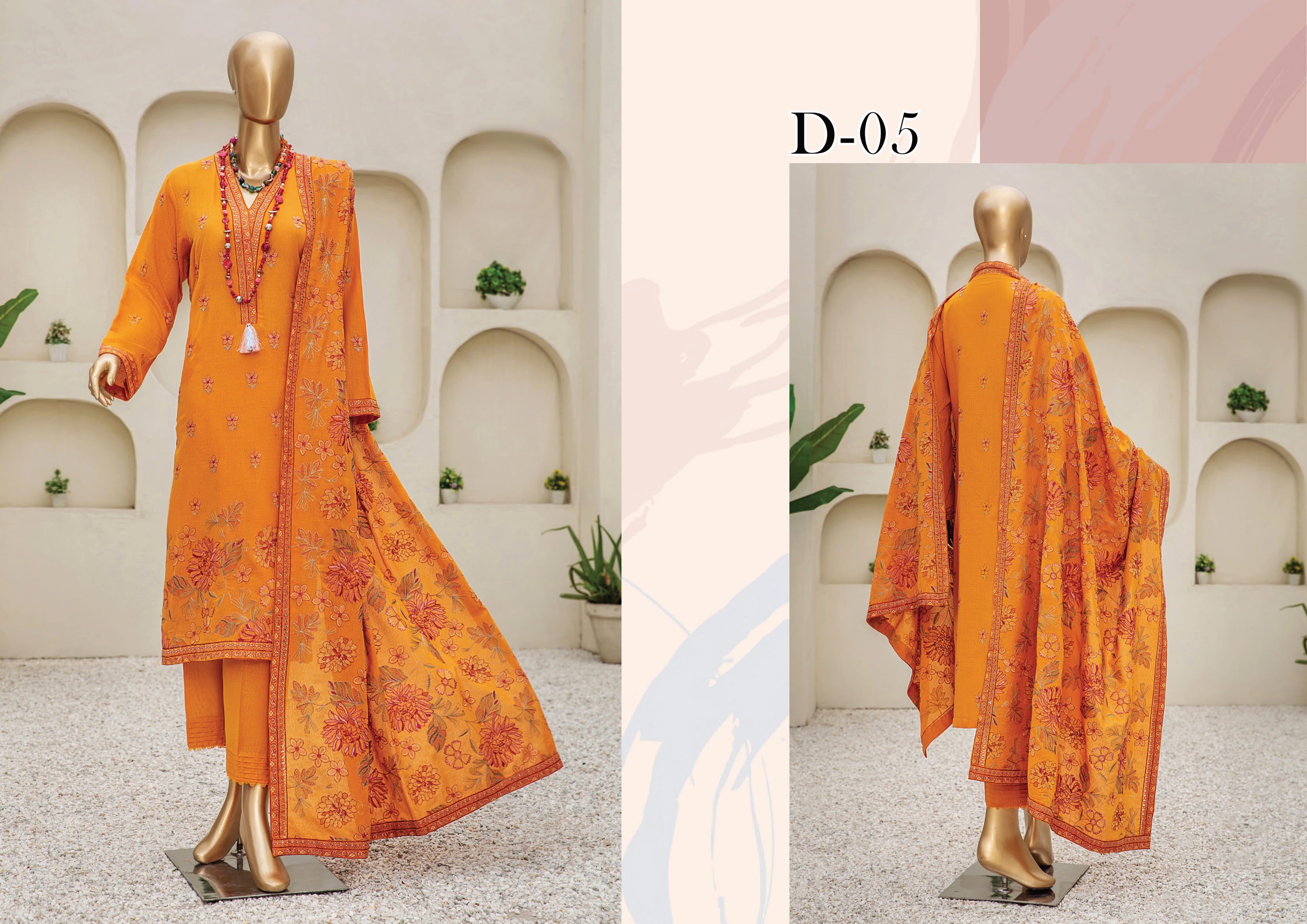 Dukhter Signature Karandi 3 Piece Suit Vol-1 (D-05)