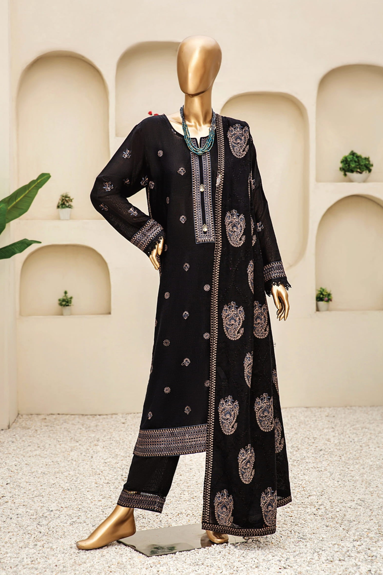 Dukhter Signature Karandi 3 Piece Suit Vol-1 (D-09)