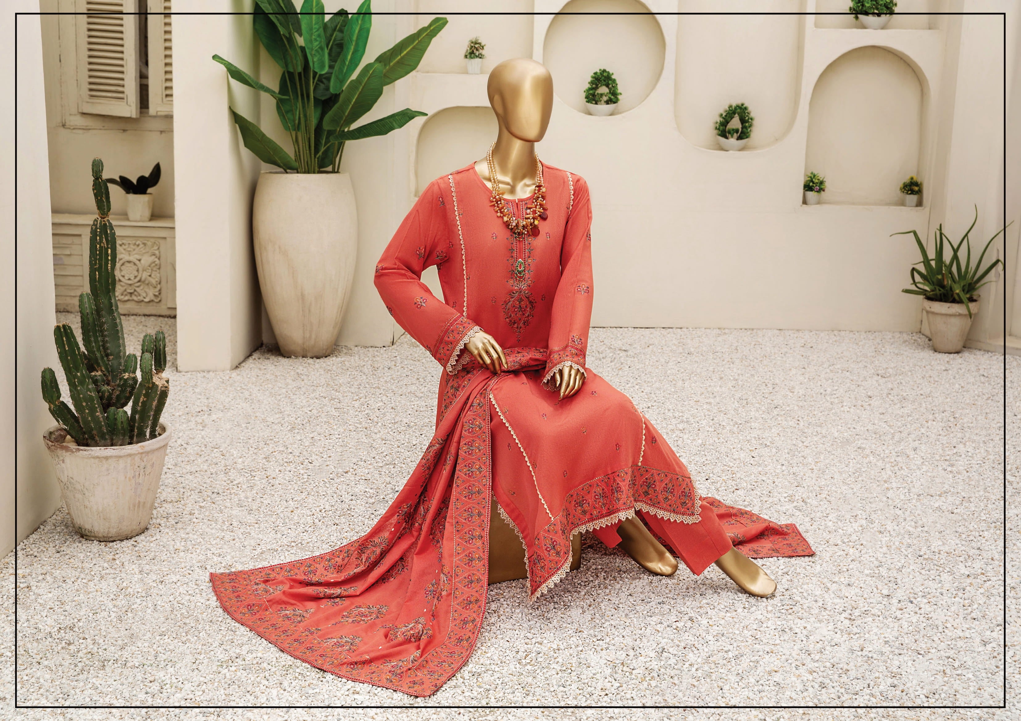 Dukhter Signature Karandi 3 Piece Suit Vol-1 (D-10)