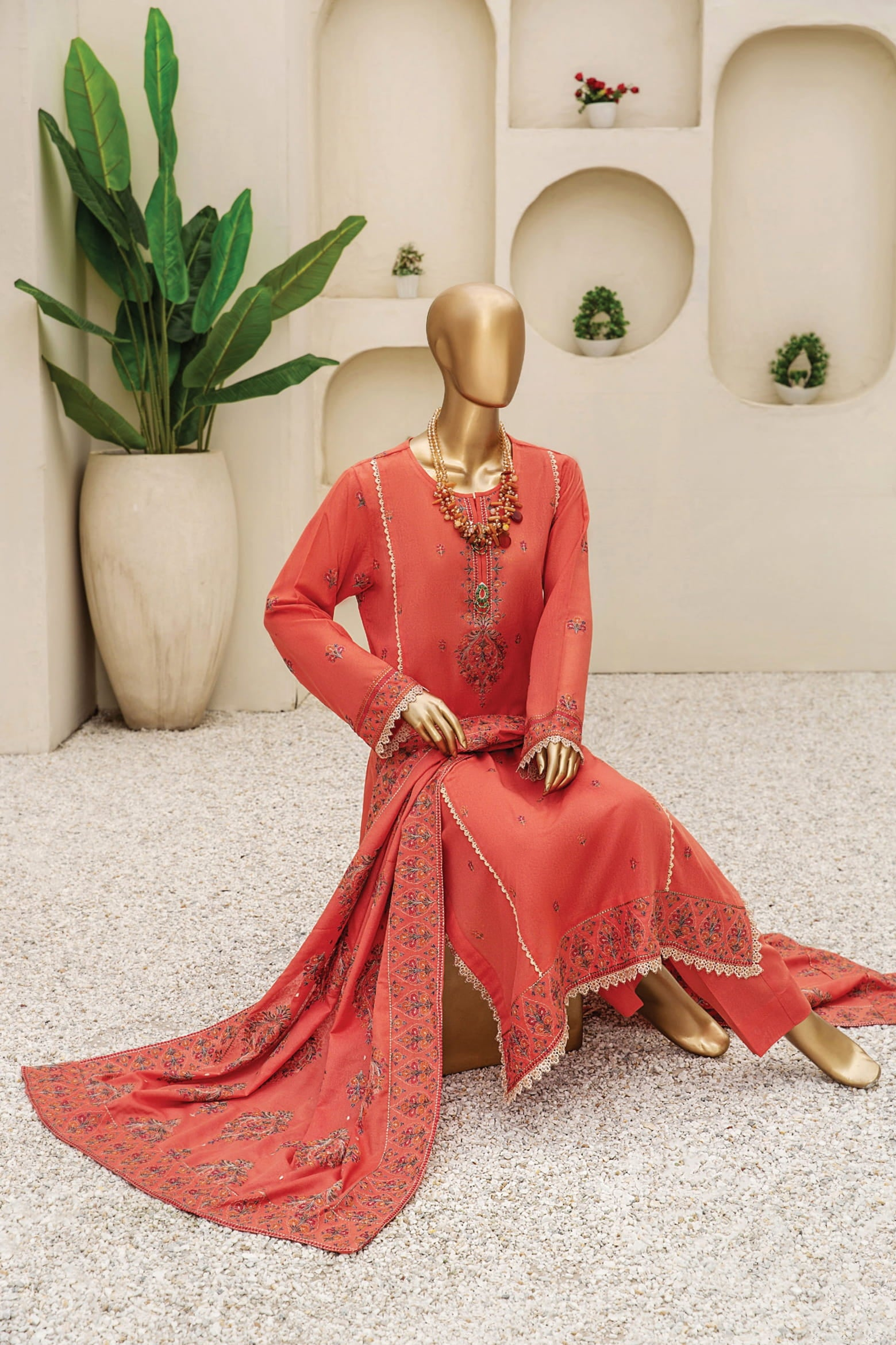 Dukhter Signature Karandi 3 Piece Suit Vol-1 (D-10)