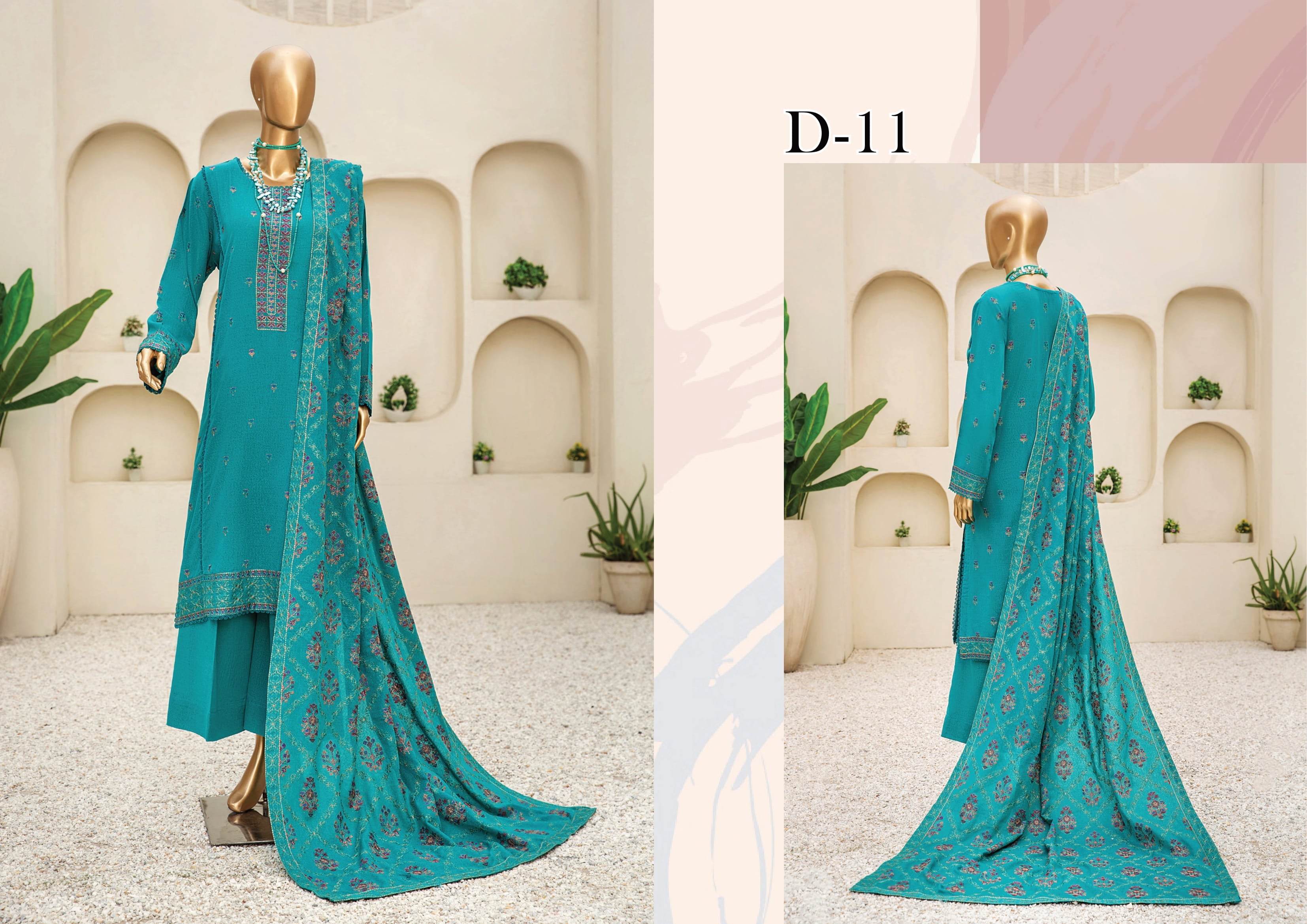 Dukhter Signature Karandi 3 Piece Suit Vol-1 (D-11)