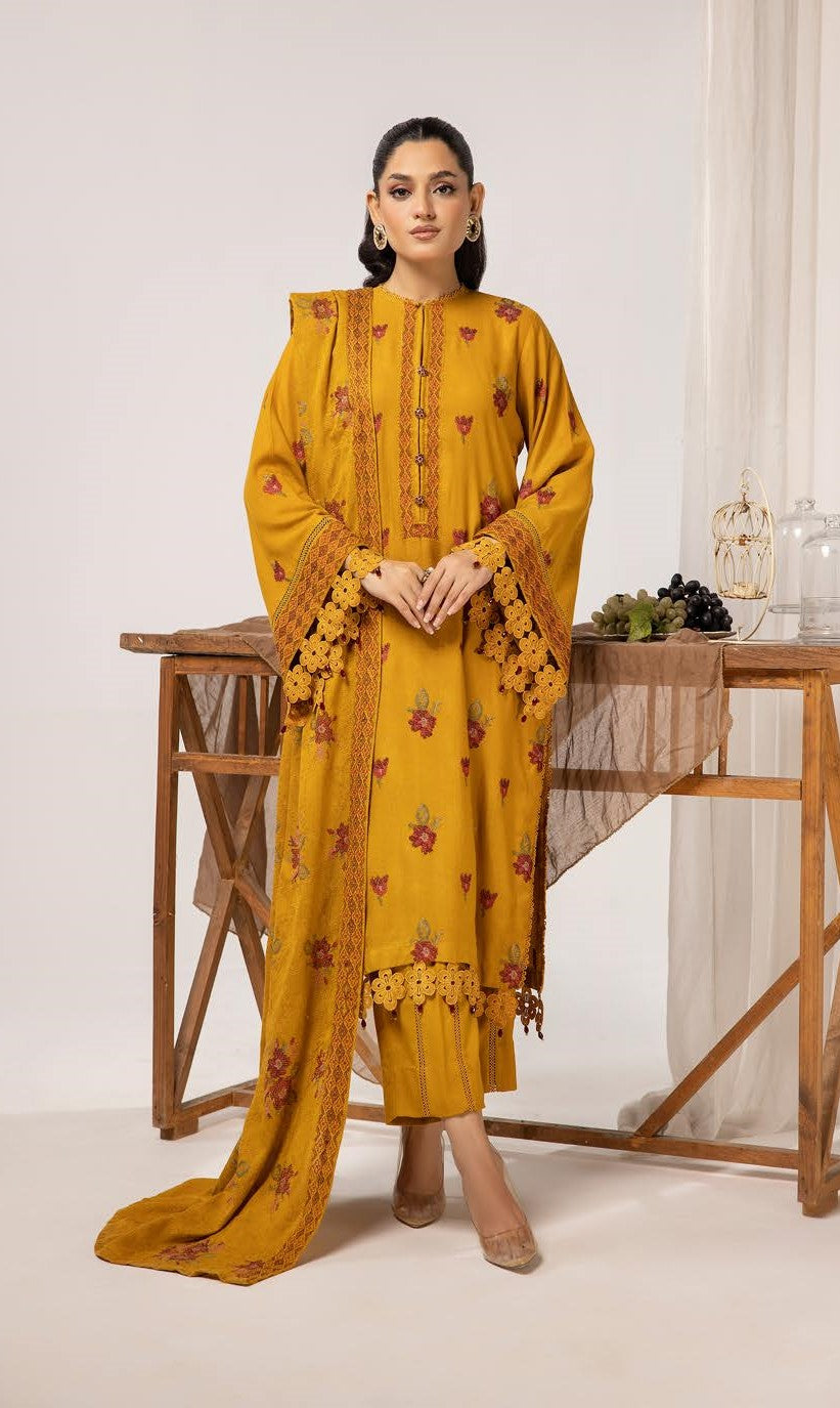 Husn-e-jahan Embroiderdr Peach Leather Collection by Khoobsurat (hj-102)