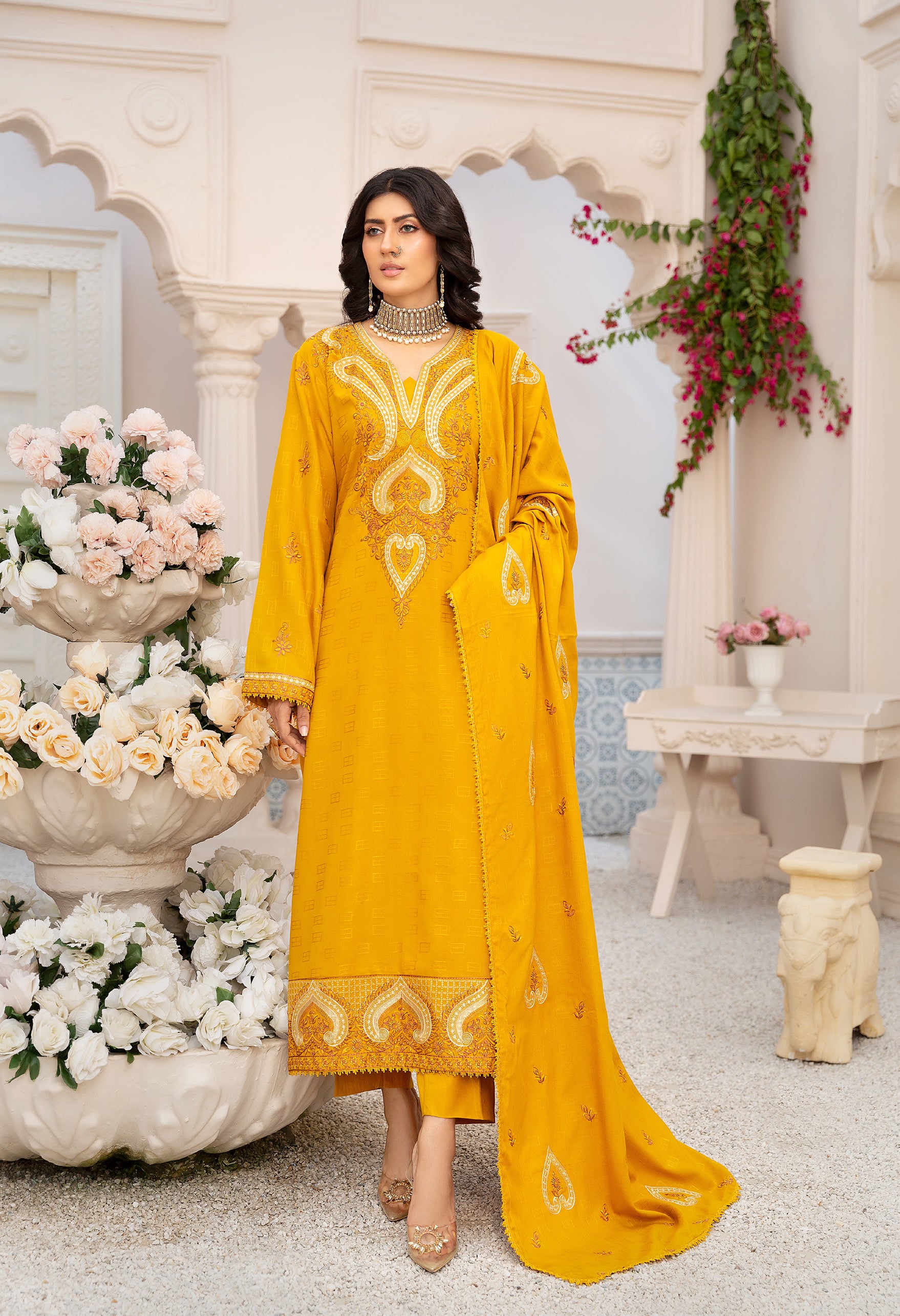 Khubsoorat Dhanak Premium 3piece suit D-04