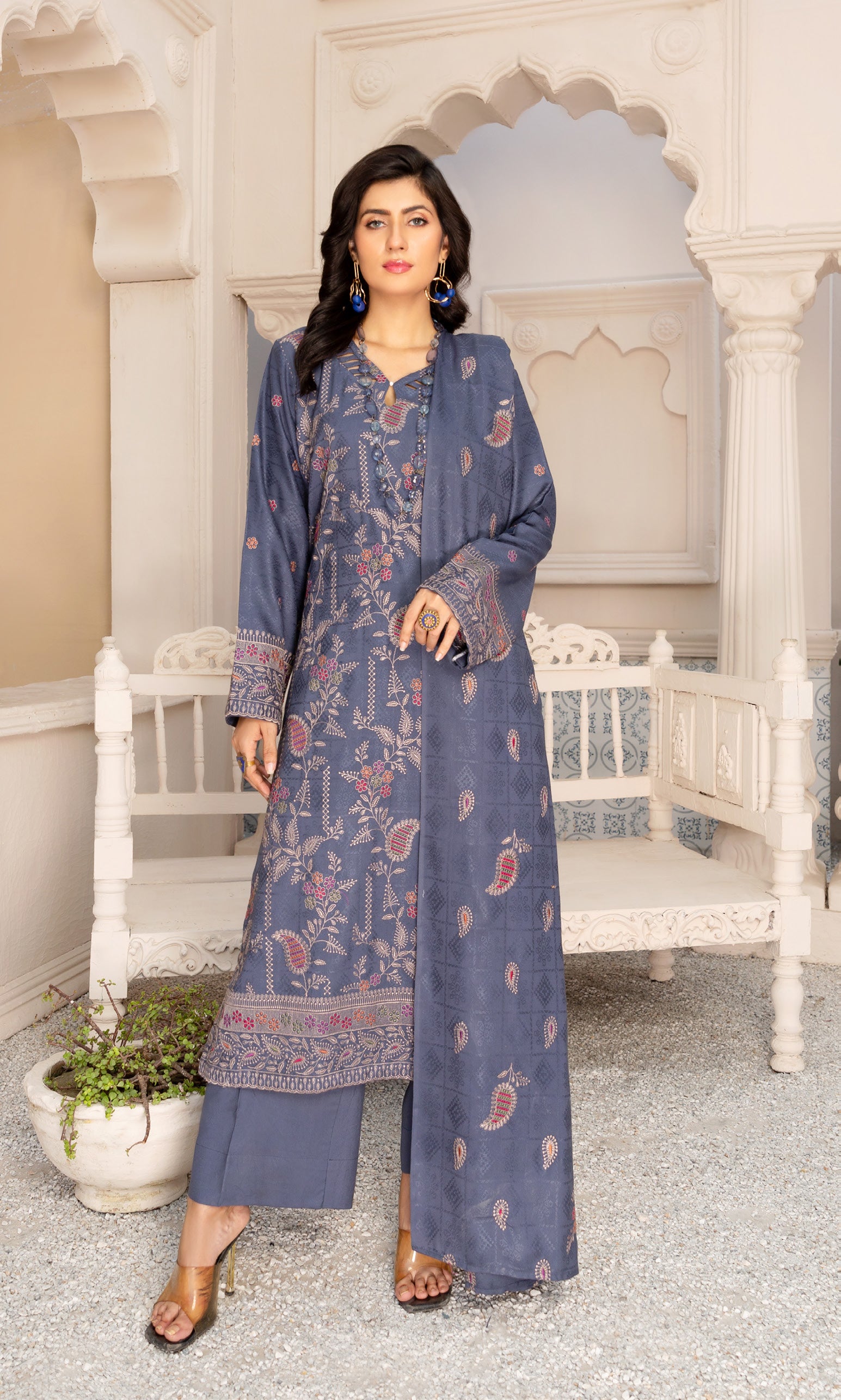 Khubsoorat Dhanak Premium 3piece suit D-08