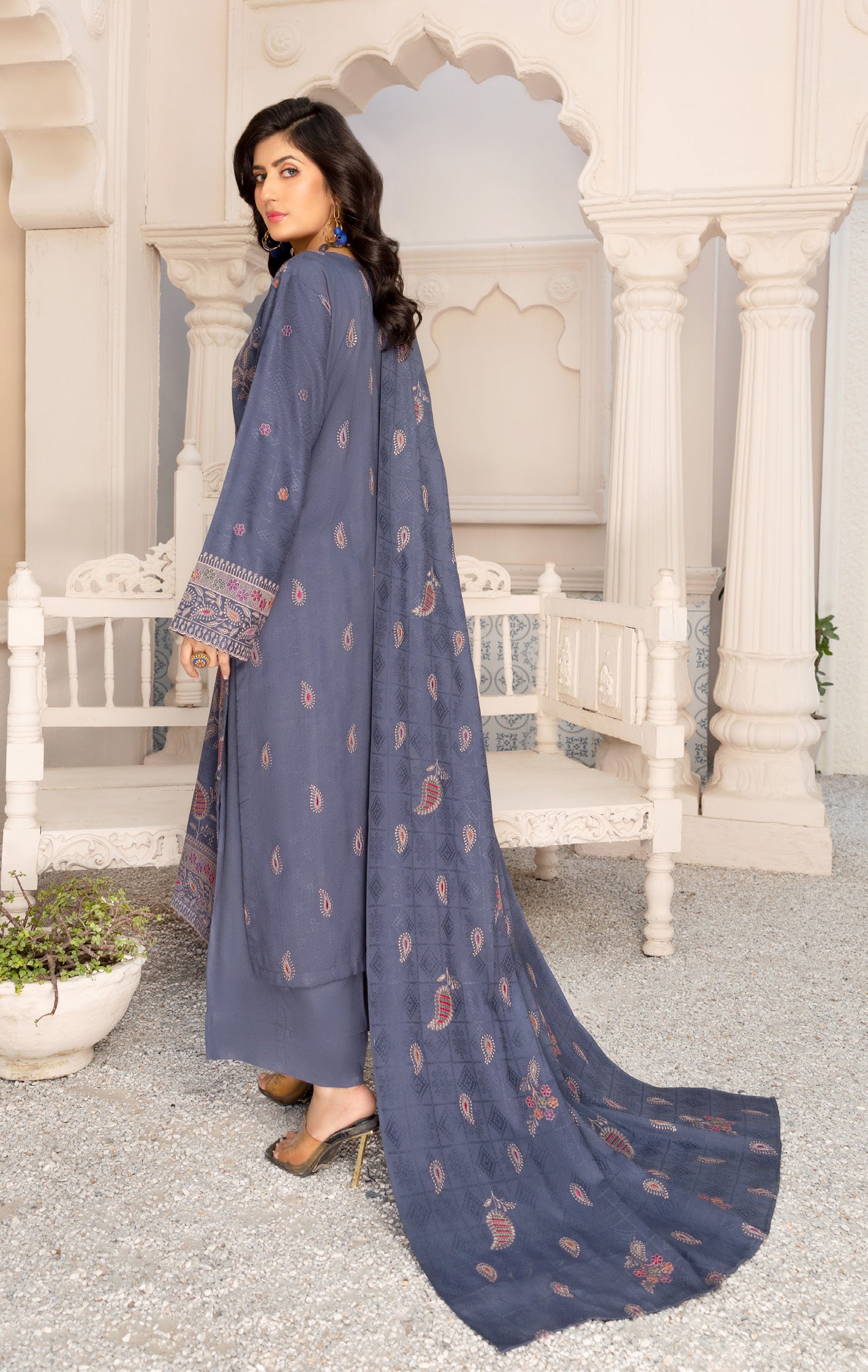 Khubsoorat Dhanak Premium 3piece suit D-08