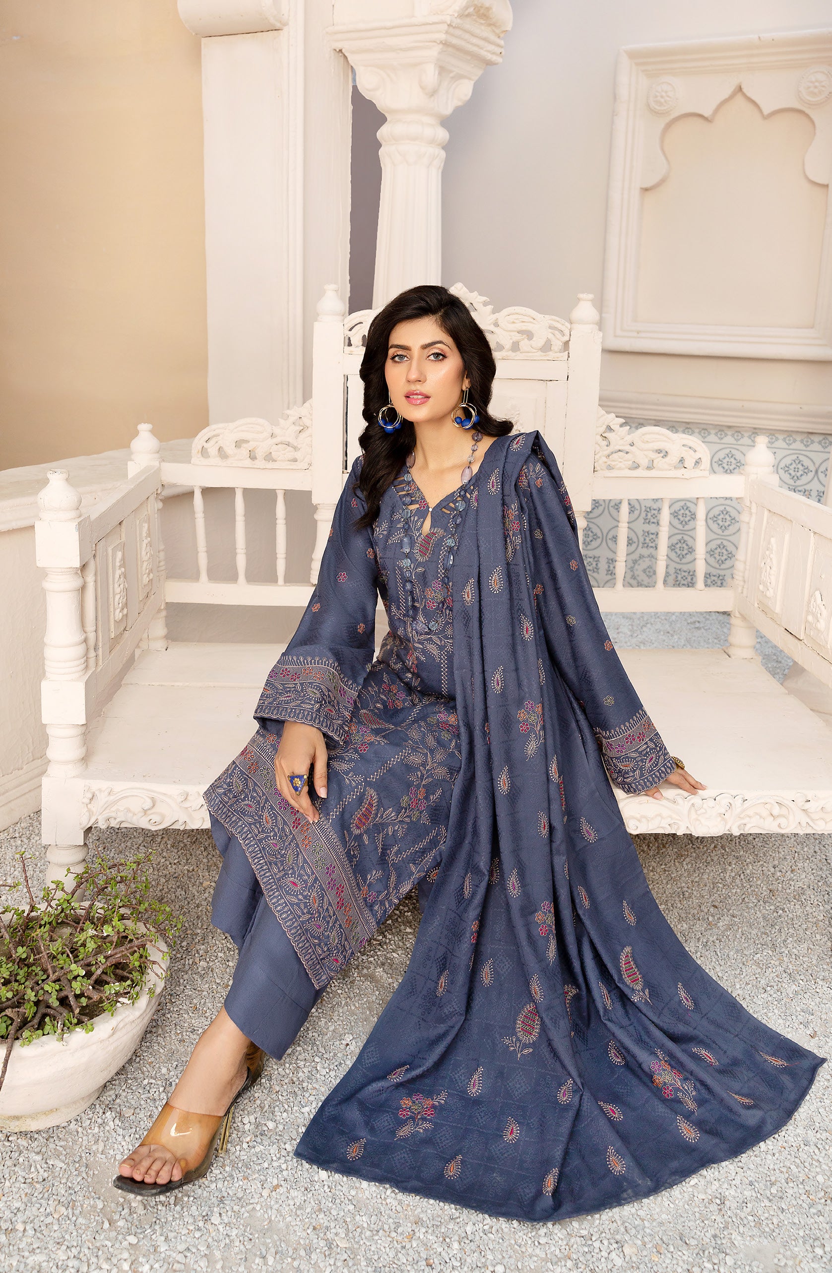 Khubsoorat Dhanak Premium 3piece suit D-08