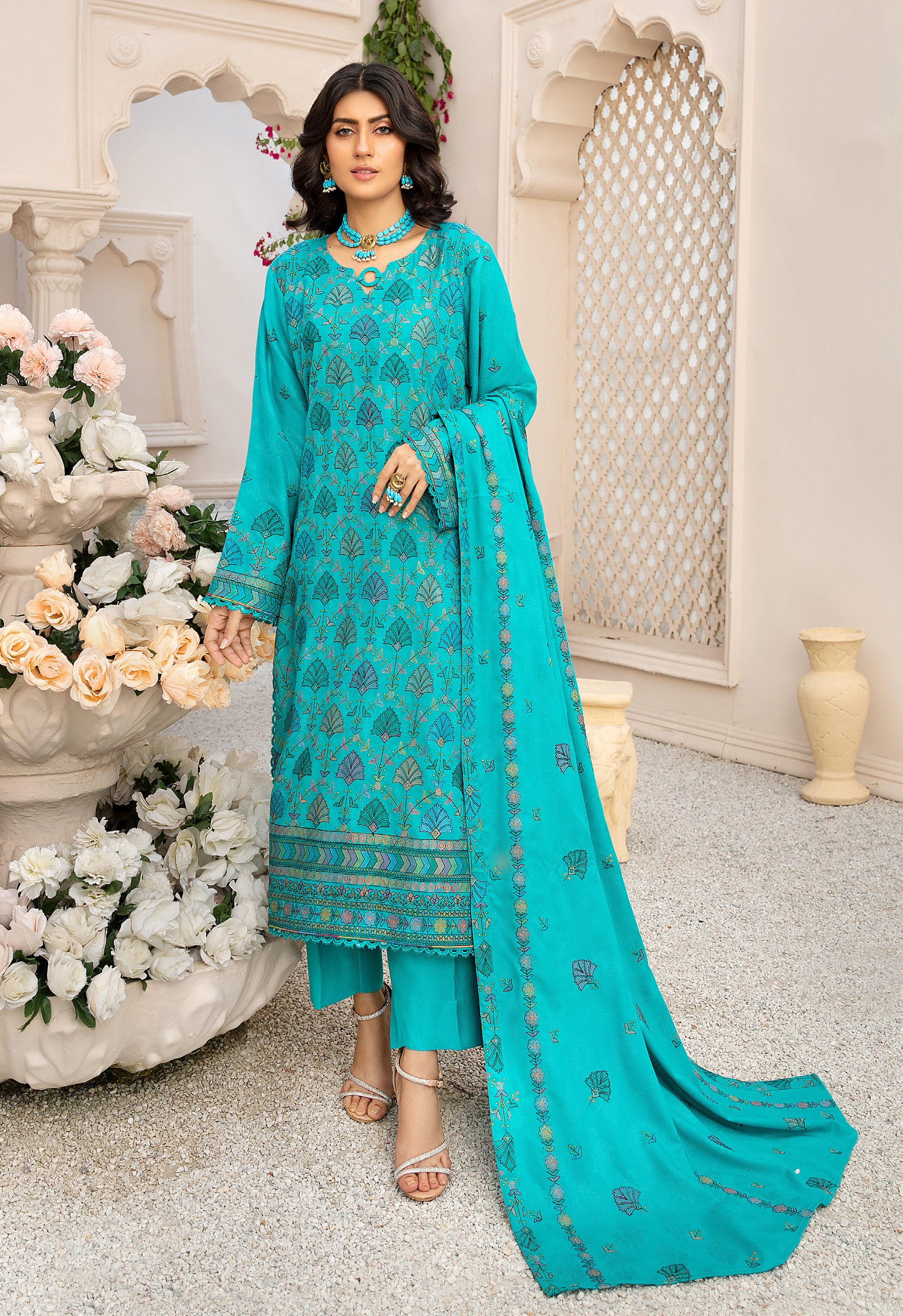 Khubsoorat Dhanak Premium 3piece suit D-09