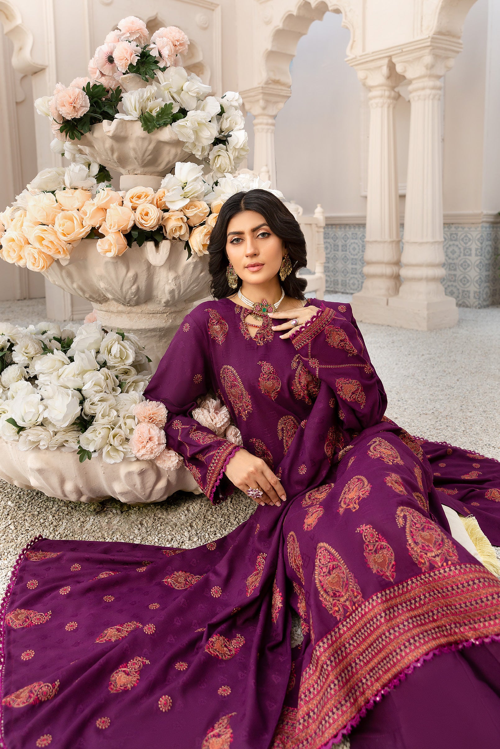 Khubsoorat Dhanak Premium 3piece suit D-01