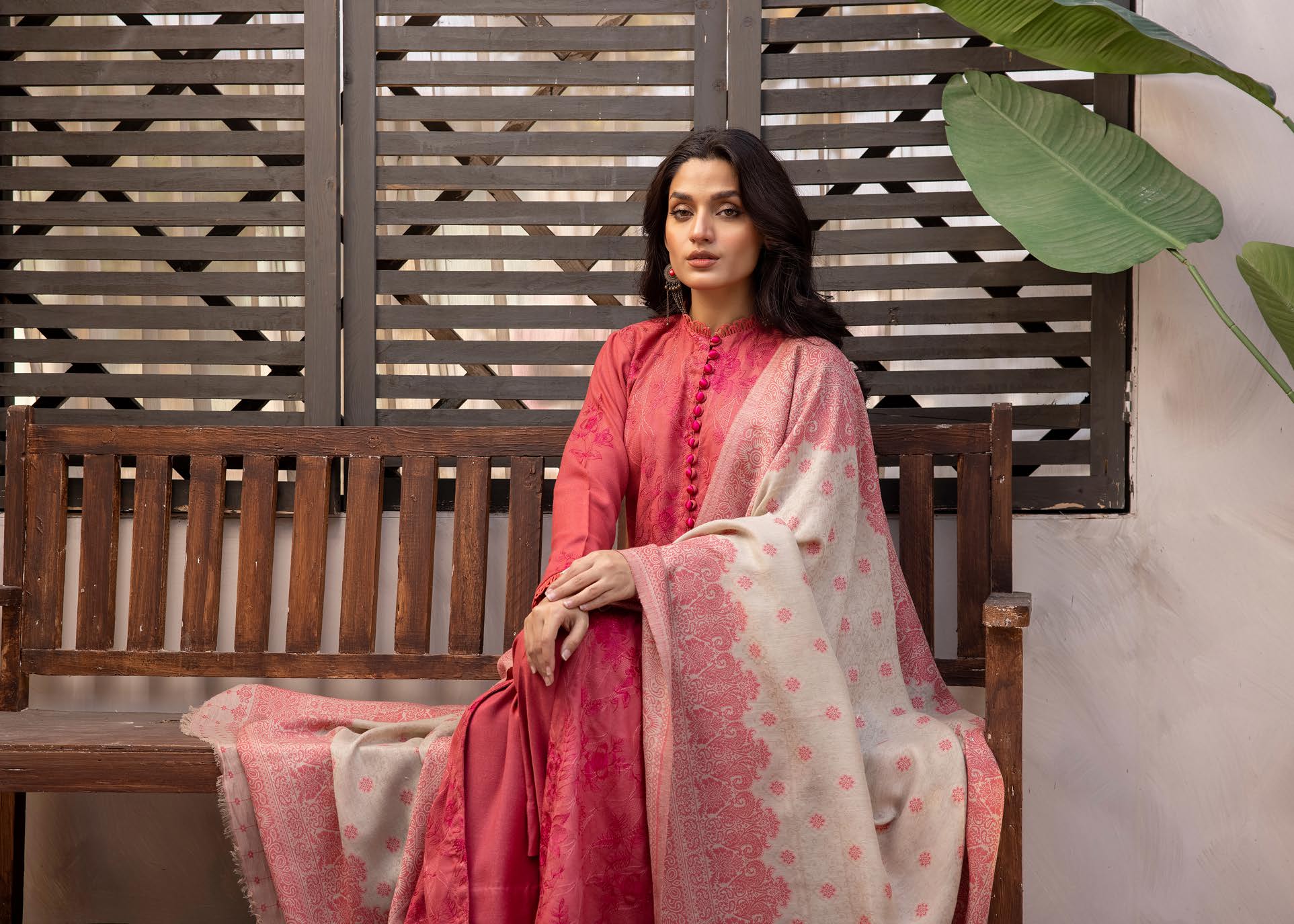 MEHAK BY LKHOOBSURAT EMBROIDERED PEACH LEATHER COLLECTION(M-32)