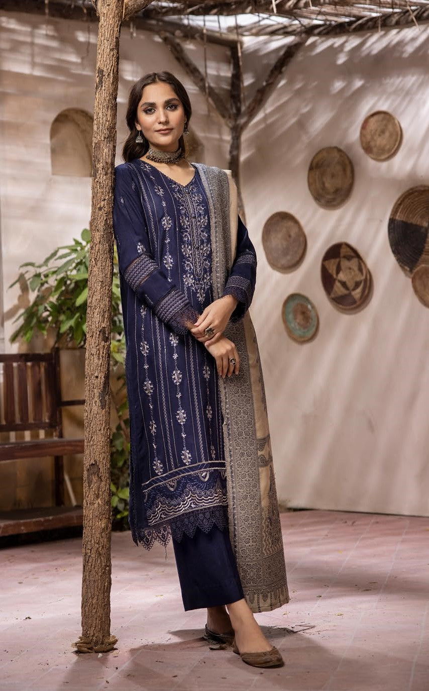 MEHAK BY LKHOOBSURAT EMBROIDERED PEACH LEATHER COLLECTION(M-41)