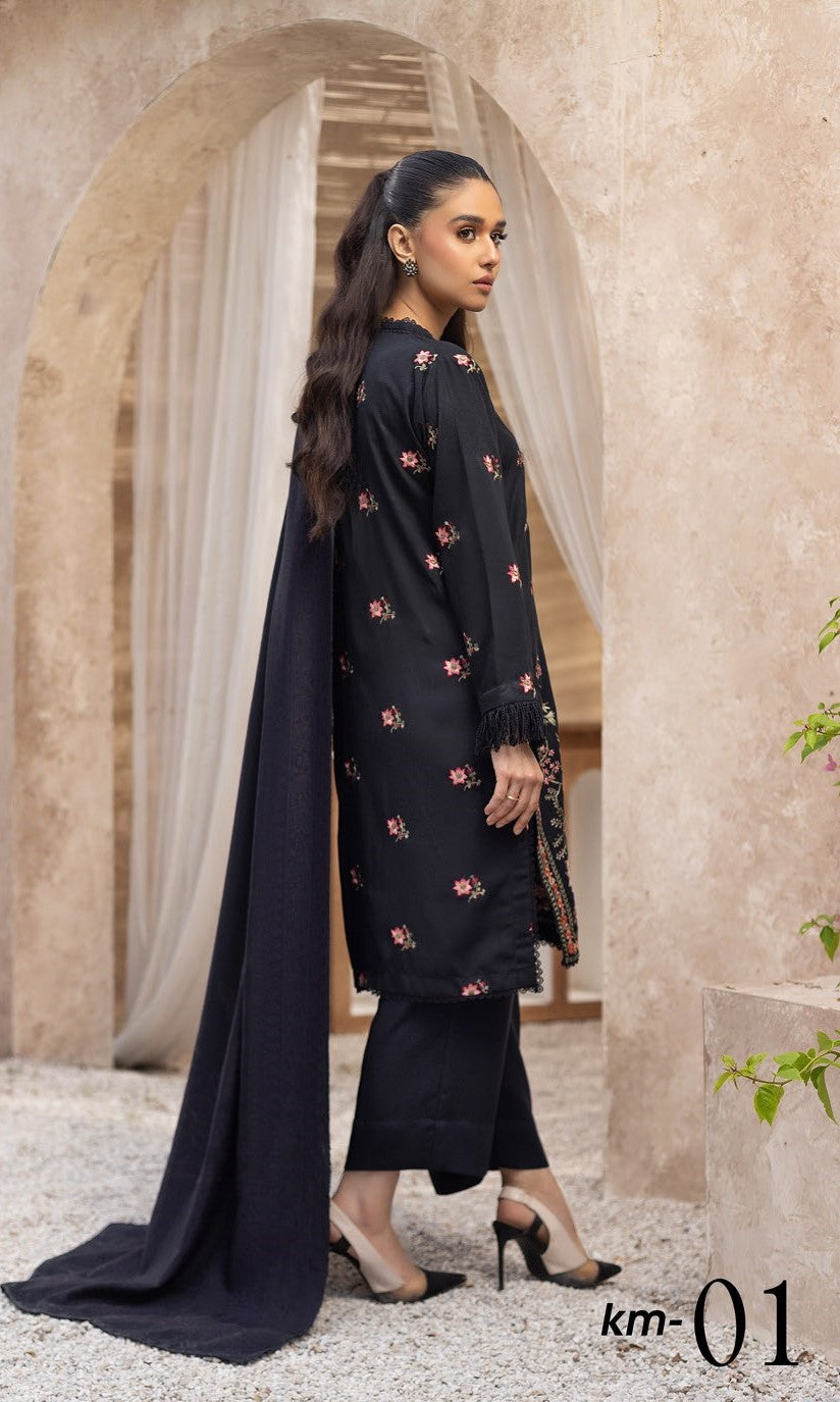 MEHRAMA BY KHOOBSURAT EMBROIDERED KARANDI COLLECTION (KM-01)