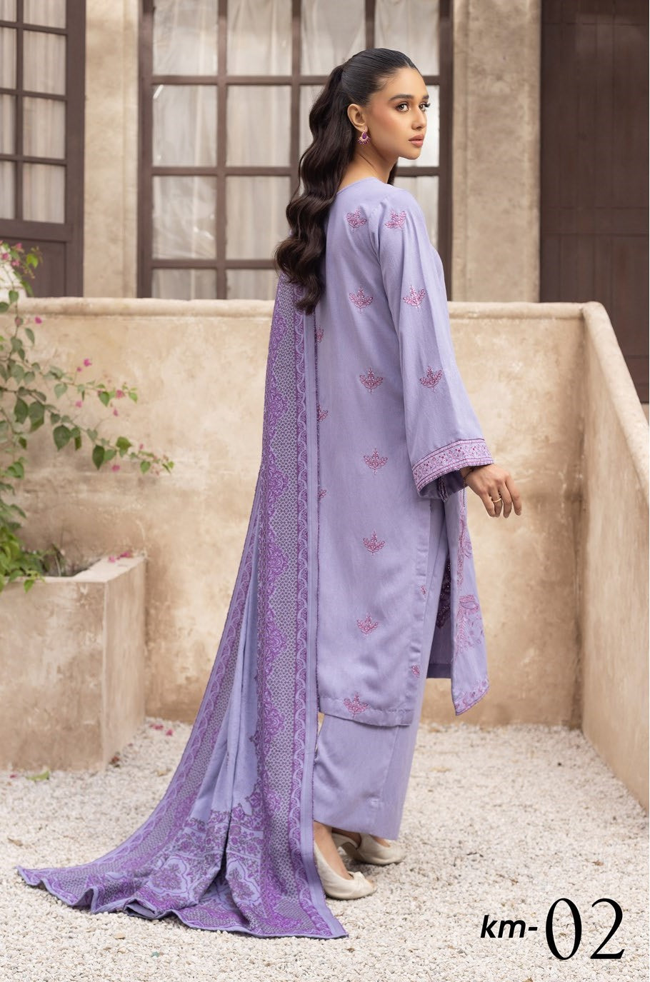 MEHRAMA BY KHOOBSURAT EMBROIDERED KARANDI COLLECTION (KM-02)