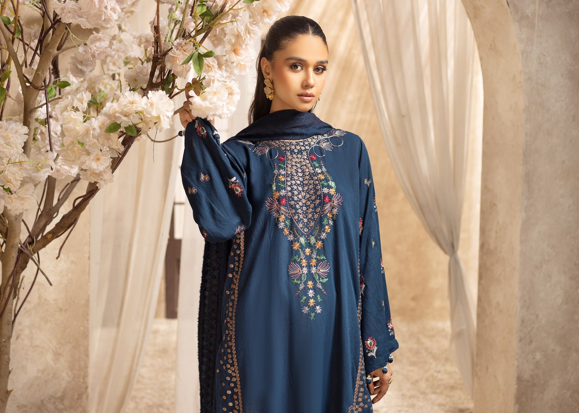 MEHRAMA BY KHOOBSURAT EMBROIDERED KARANDI COLLECTION (KM-04)