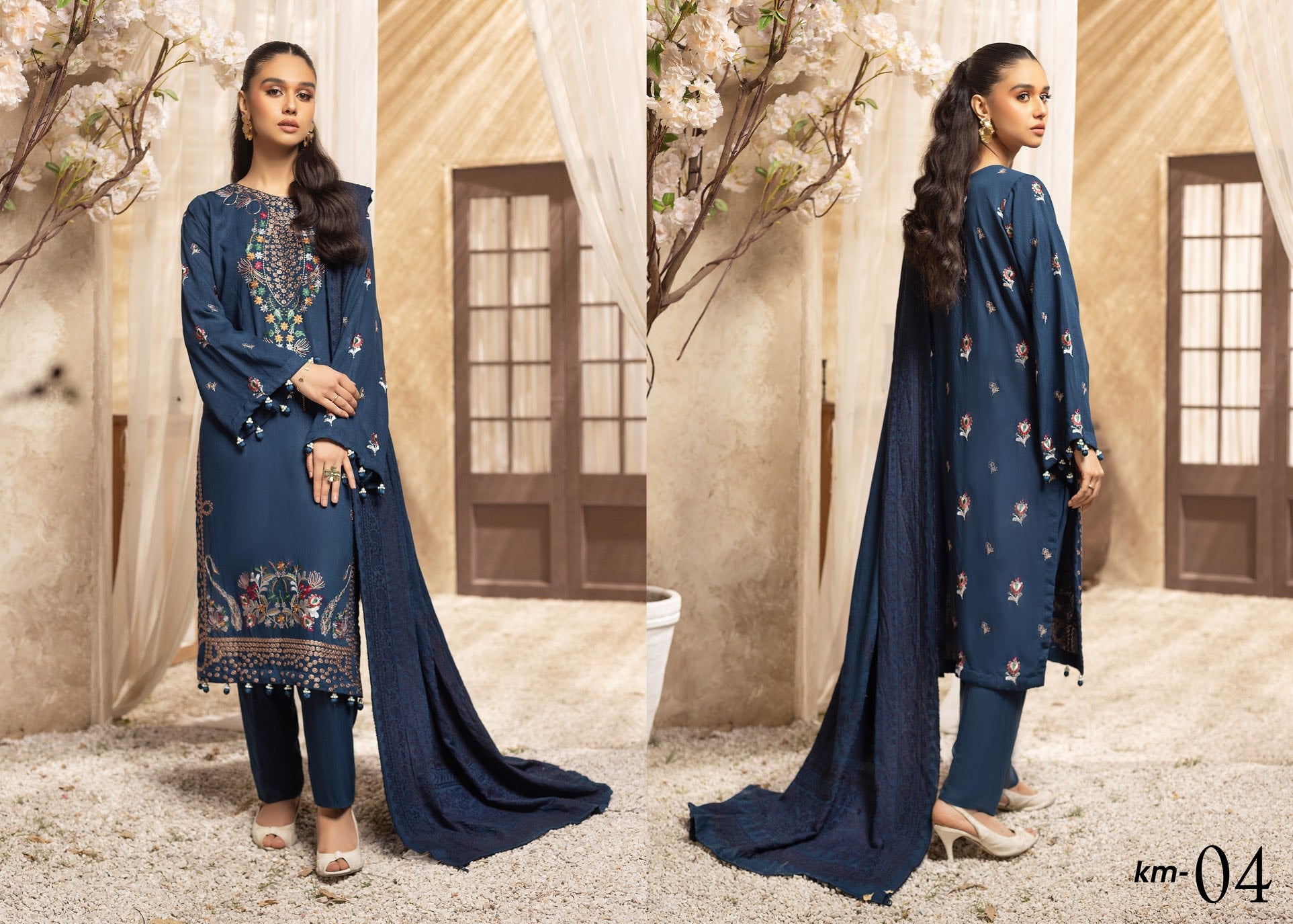 MEHRAMA BY KHOOBSURAT EMBROIDERED KARANDI COLLECTION (KM-04)