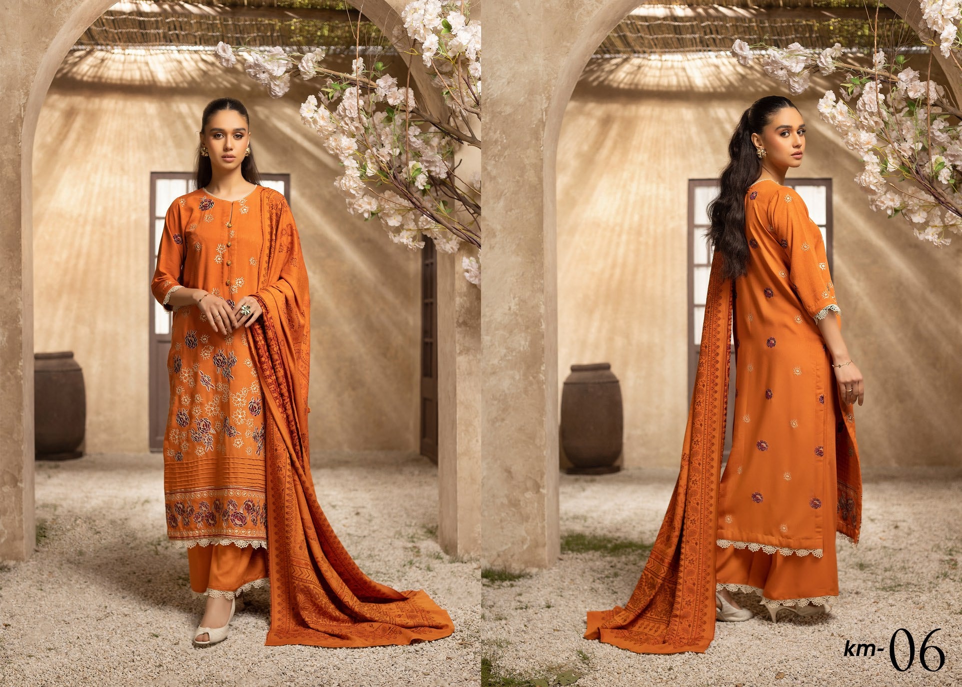 MEHRAMA BY KHOOBSURAT EMBROIDERED KARANDI COLLECTION (KM-06)