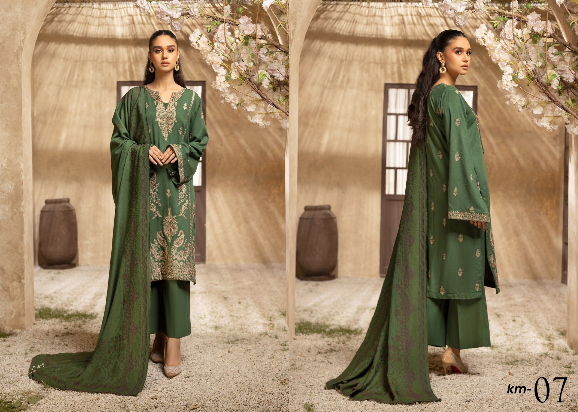 MEHRAMA BY KHOOBSURAT EMBROIDERED KARANDI COLLECTION (KM-07)