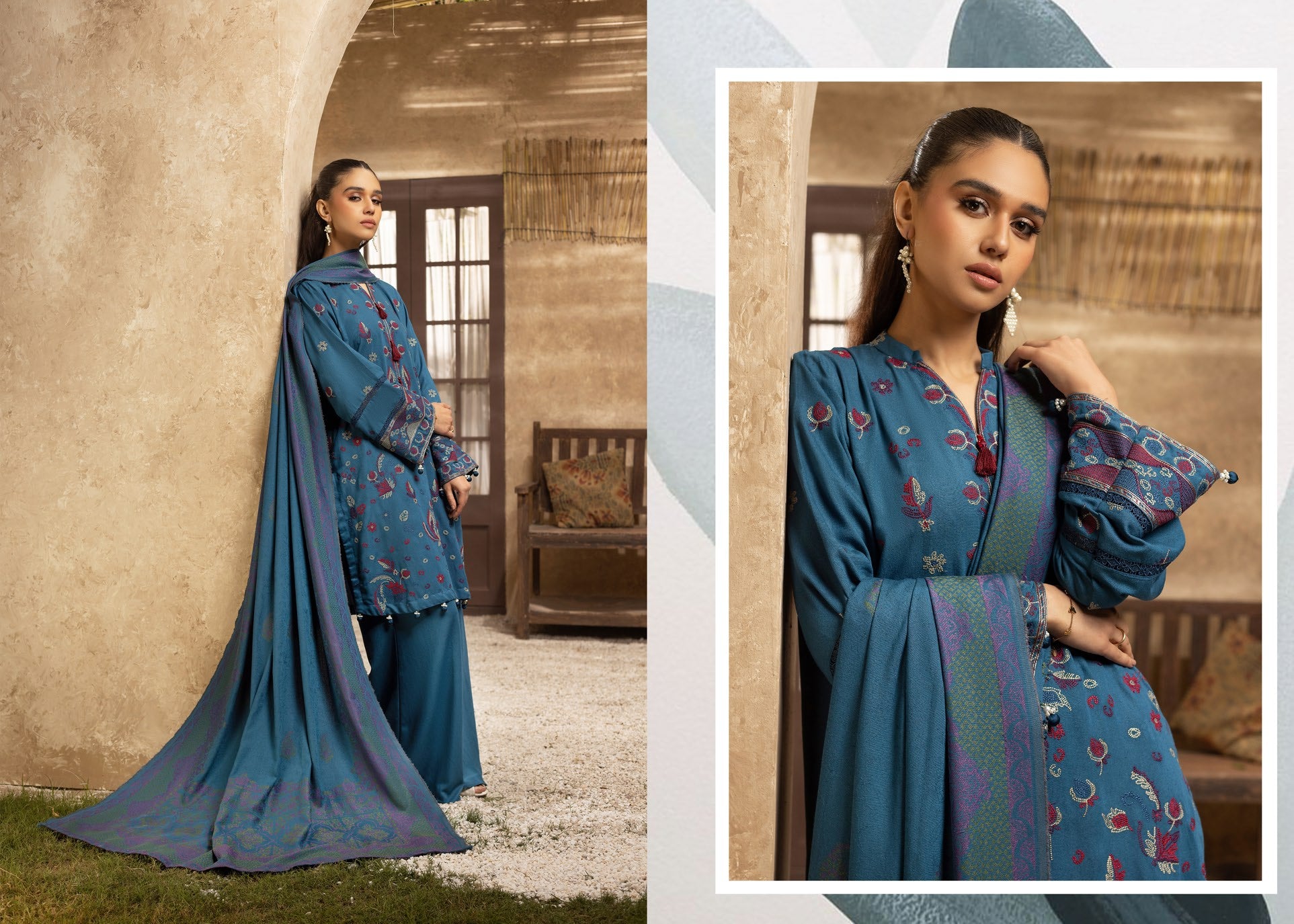 MEHRAMA BY KHOOBSURAT EMBROIDERED KARANDI COLLECTION (KM-08)