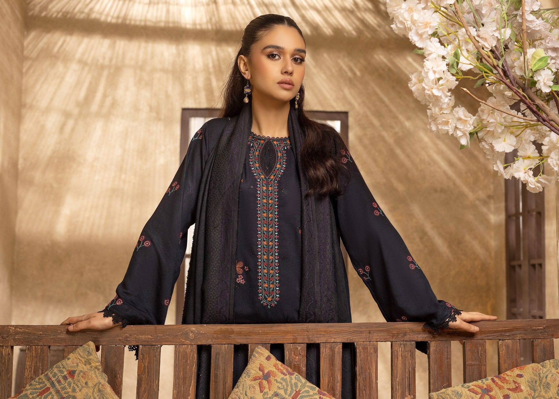 MEHRAMA BY KHOOBSURAT EMBROIDERED KARANDI COLLECTION (KM-10)