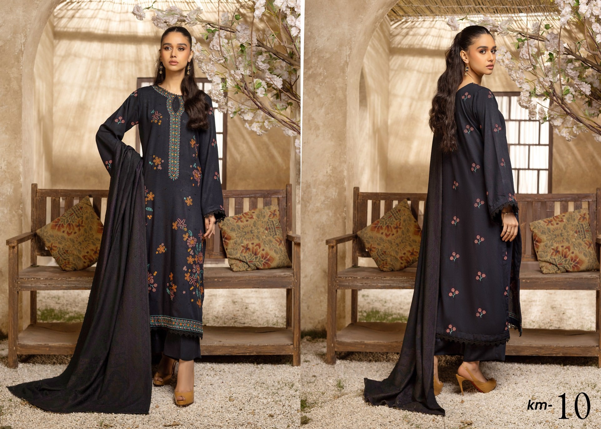 MEHRAMA BY KHOOBSURAT EMBROIDERED KARANDI COLLECTION (KM-10)