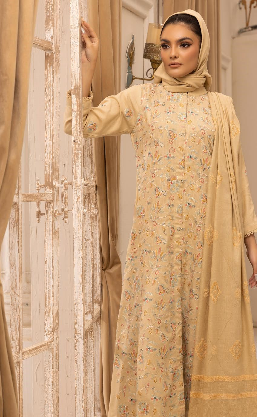 SALEEQA BY KHOOBSURAT EMBROIDERED PEACH LEATHER COLLECTION