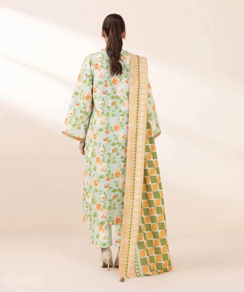 Sapphire Lawn – BANA DORA 2025 (Mint Green Floral Printed Suit)