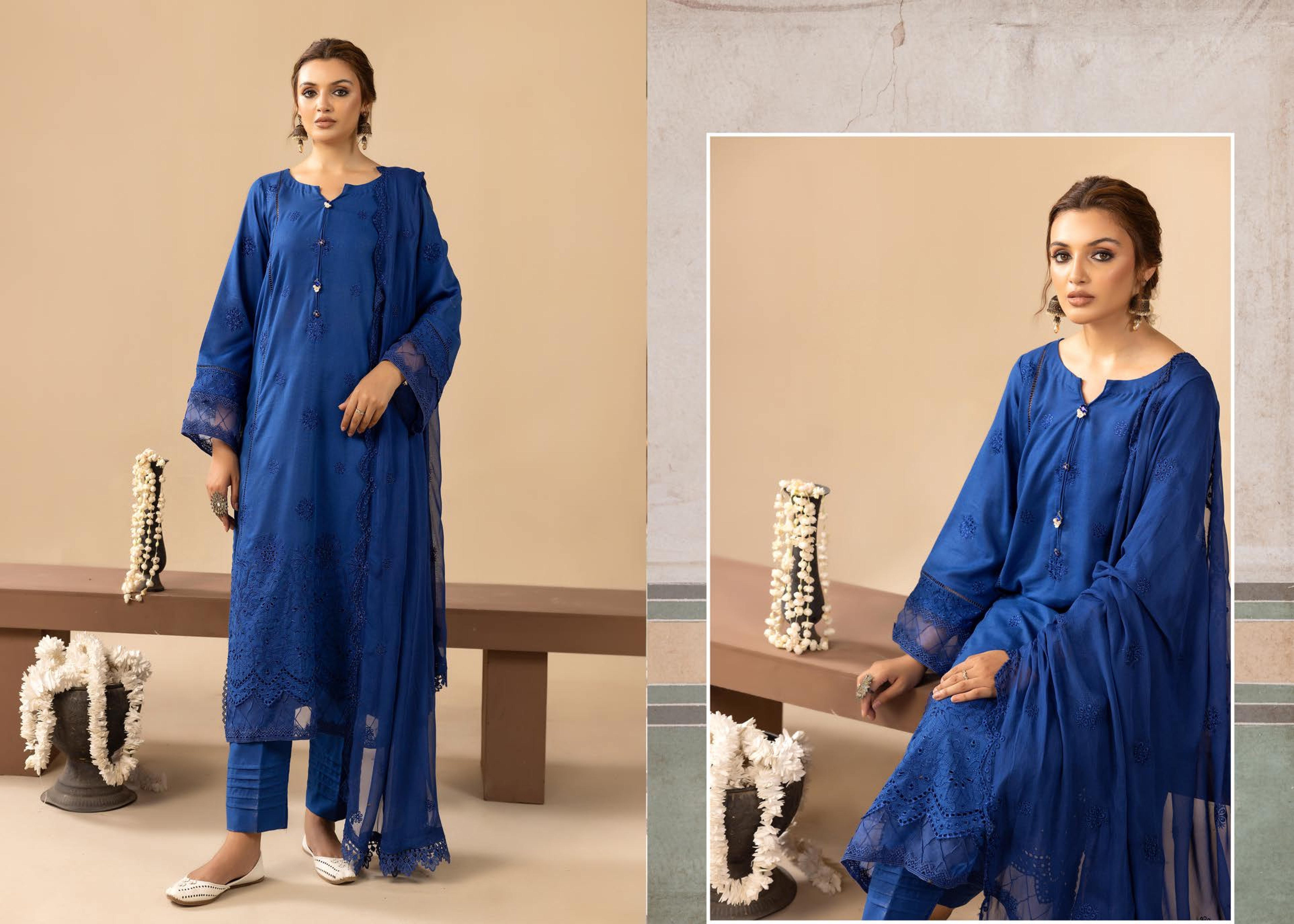 Anchal Embroidered Karandi 3 Piece Suit (AK-204)