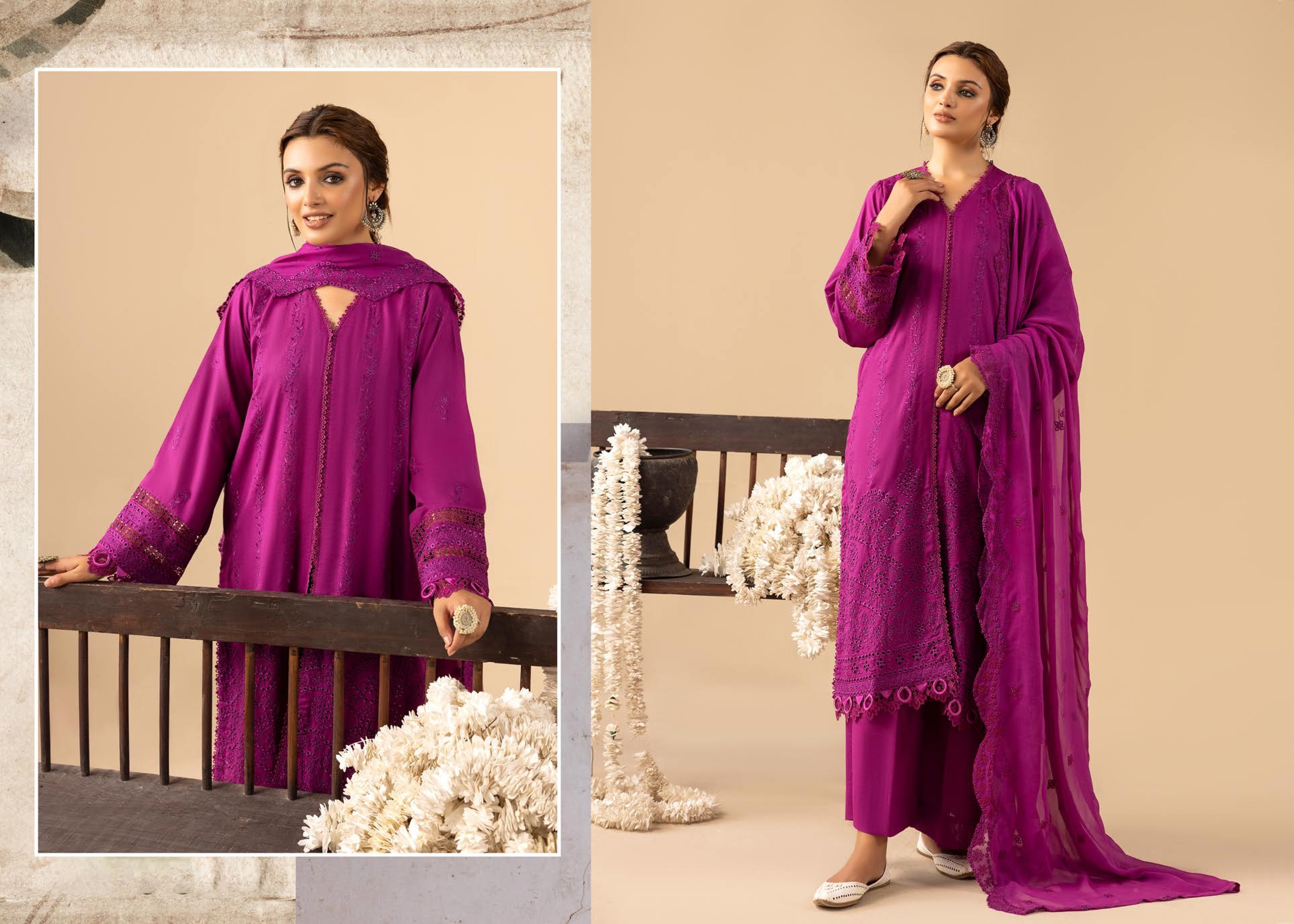 Anchal Embroidered Karandi 3 Piece Suit (AK-205)