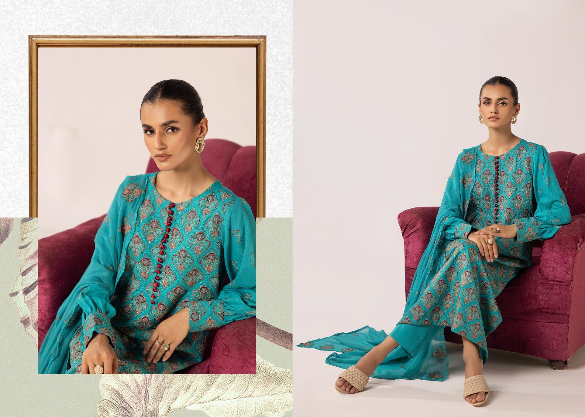 Meharma Embroidered Karandi Collection 3 Piece Suit (M-10)